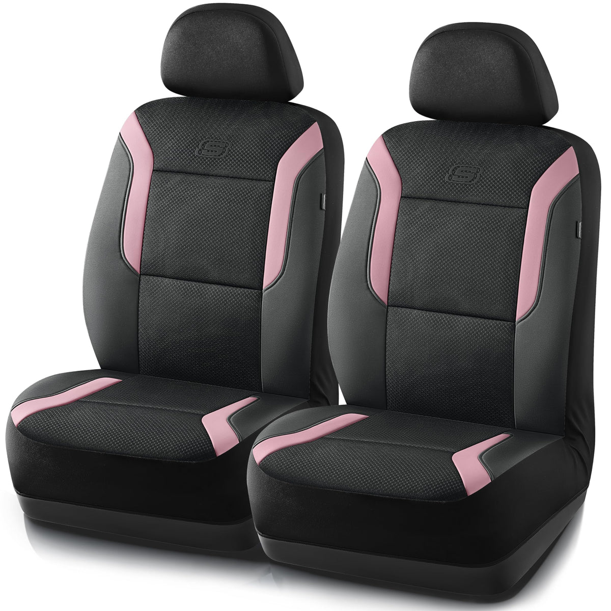 Skechers Memory Foam Car Seat Covers, Air Cool Mesh Thick Seat Covers, Two Front Seat Cover, Airbag Compatible, Automotive Comfo