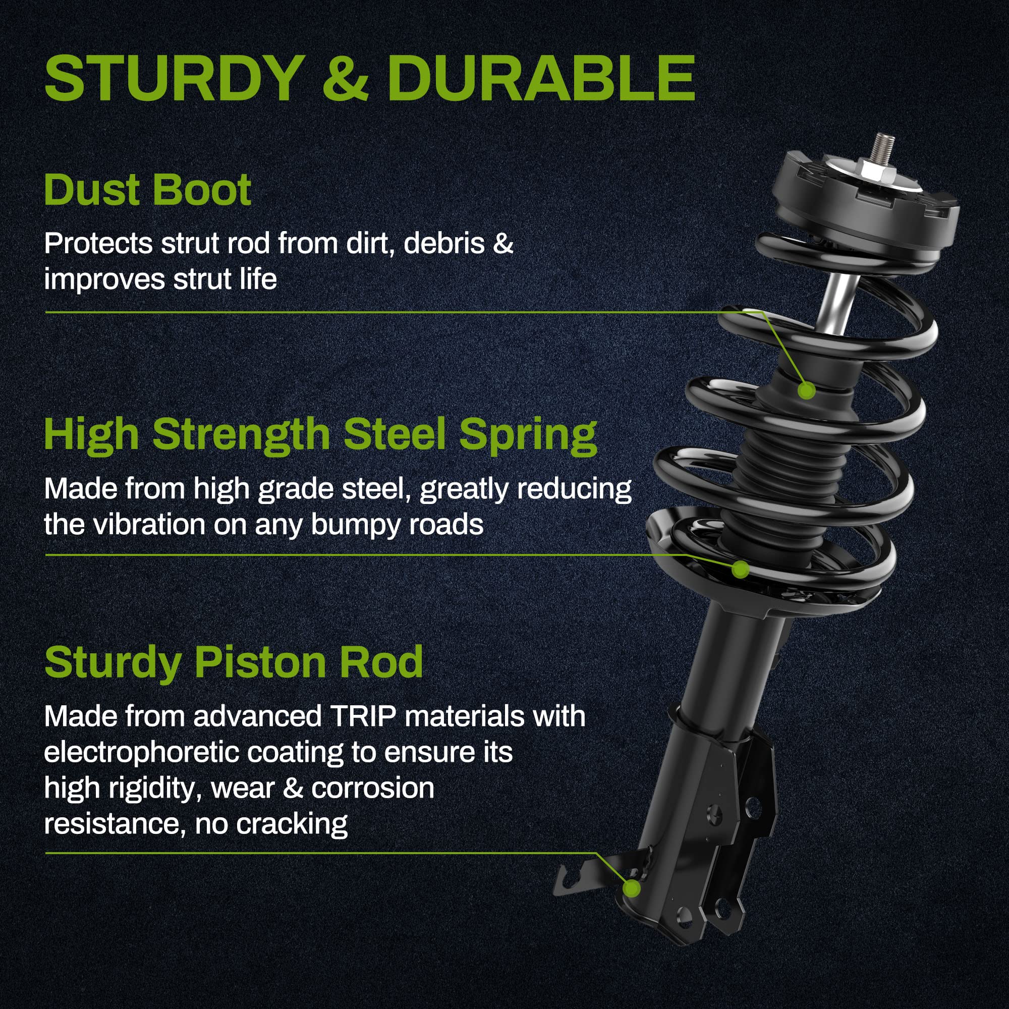 Autosaver88 Front Pair Complete Quick Struts Compatible With 2010-2016 Buick Lacrosse 2010 Buick Allure