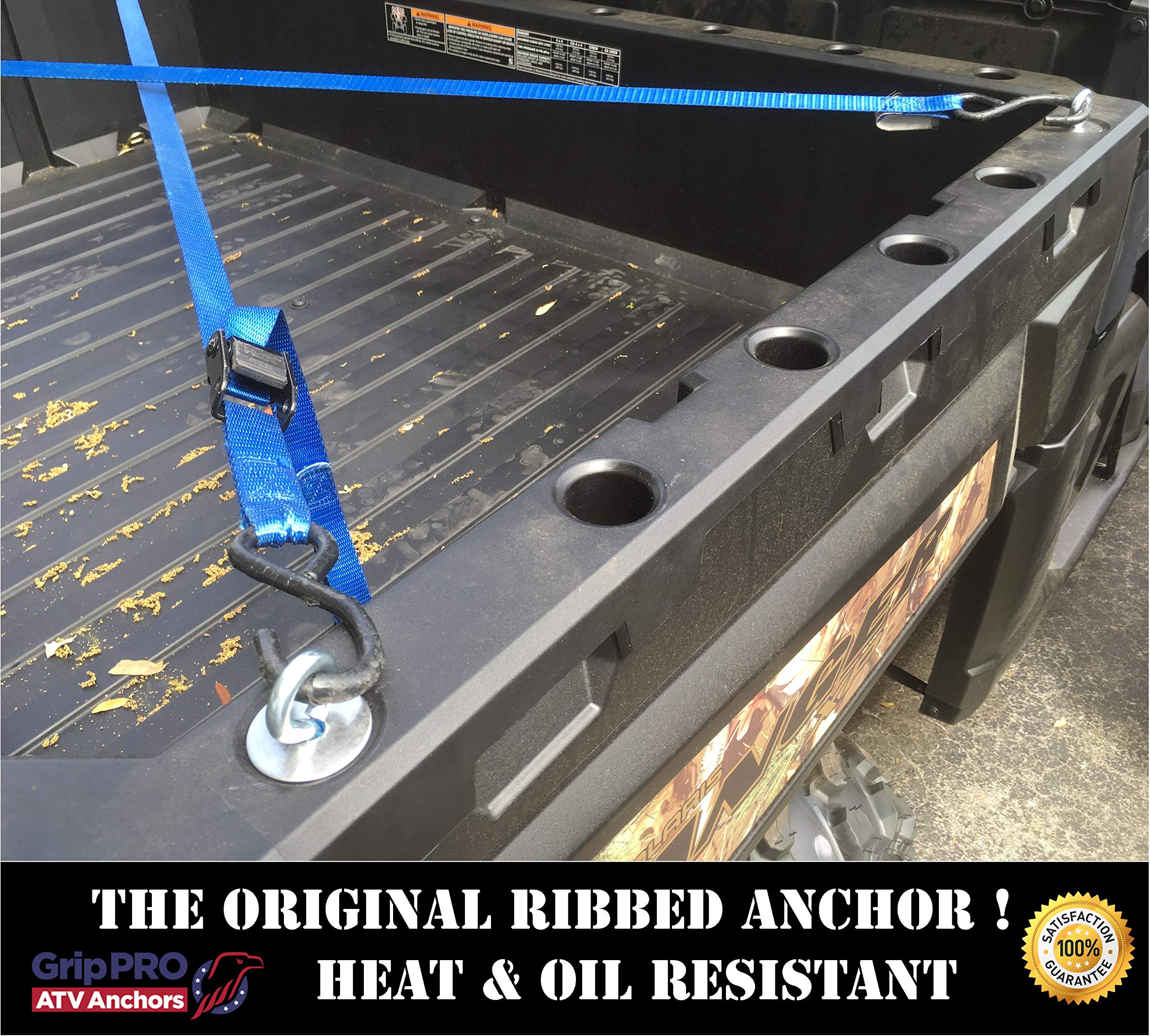 Grippro Atv Anchors To Fit Polaris Ranger Lock & Ride Atv Tie Down Anchors - Set Of 4 Anchors Also Made To Fit Polaris General -