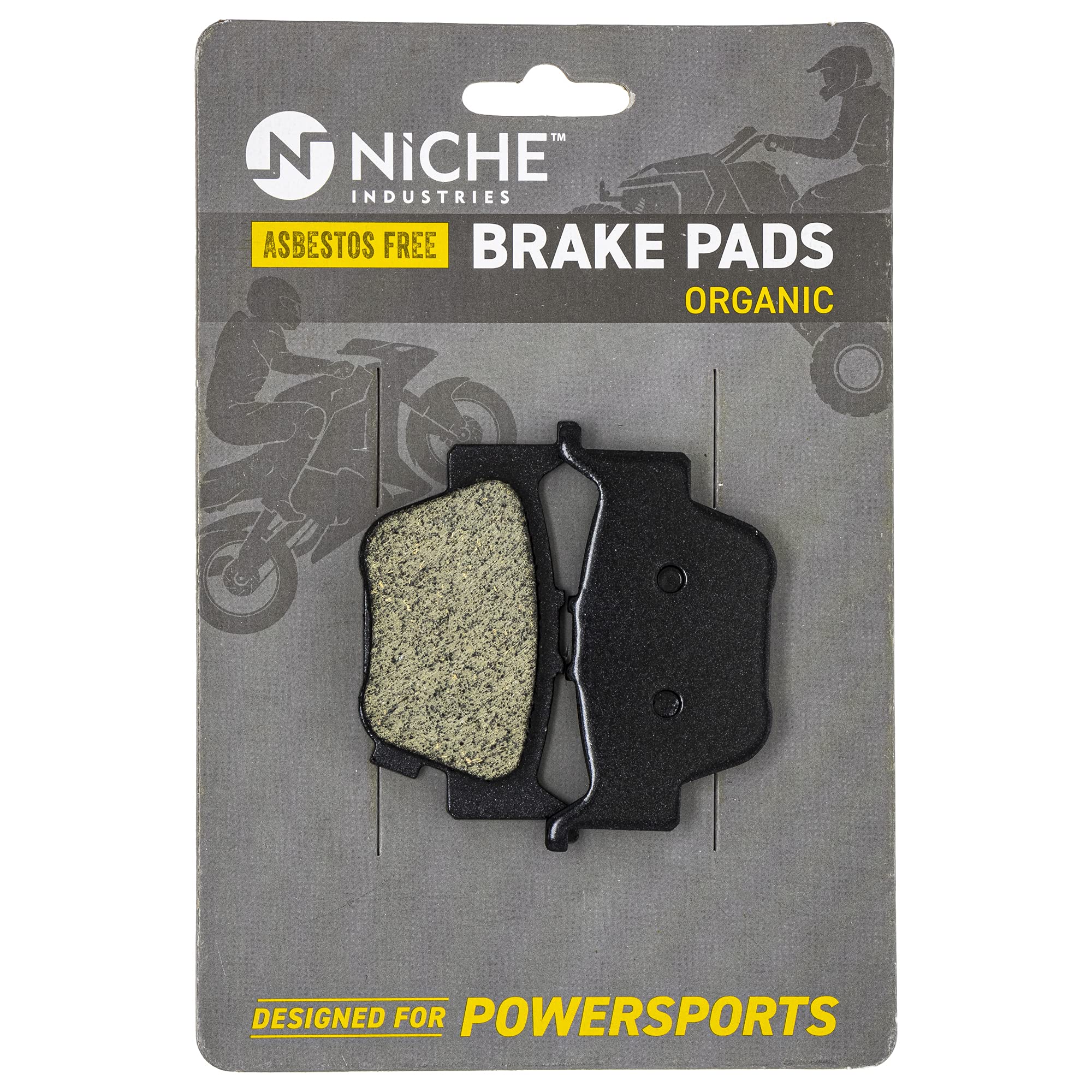 NICHE Rear Center Brake Pad Set for Honda 06435-HN8-016 Organic