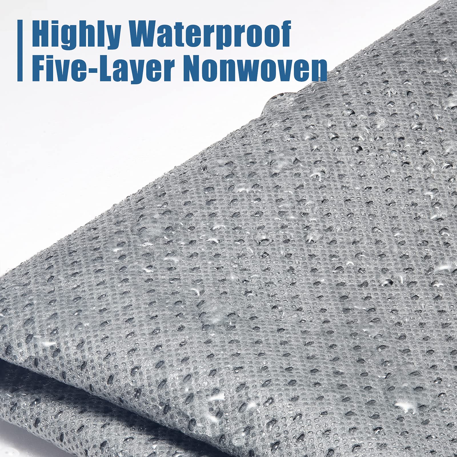 Syeral Tire Covers Set Of 4,Upgraded 5 Layer Nonwoven Rv Wheel Covers, Waterproof Anti-Uv Snow Sun Rain Tire Protectors Covers For Trailer,Camper,Rv,Truck,Suv,25-27Inch(S) Gray