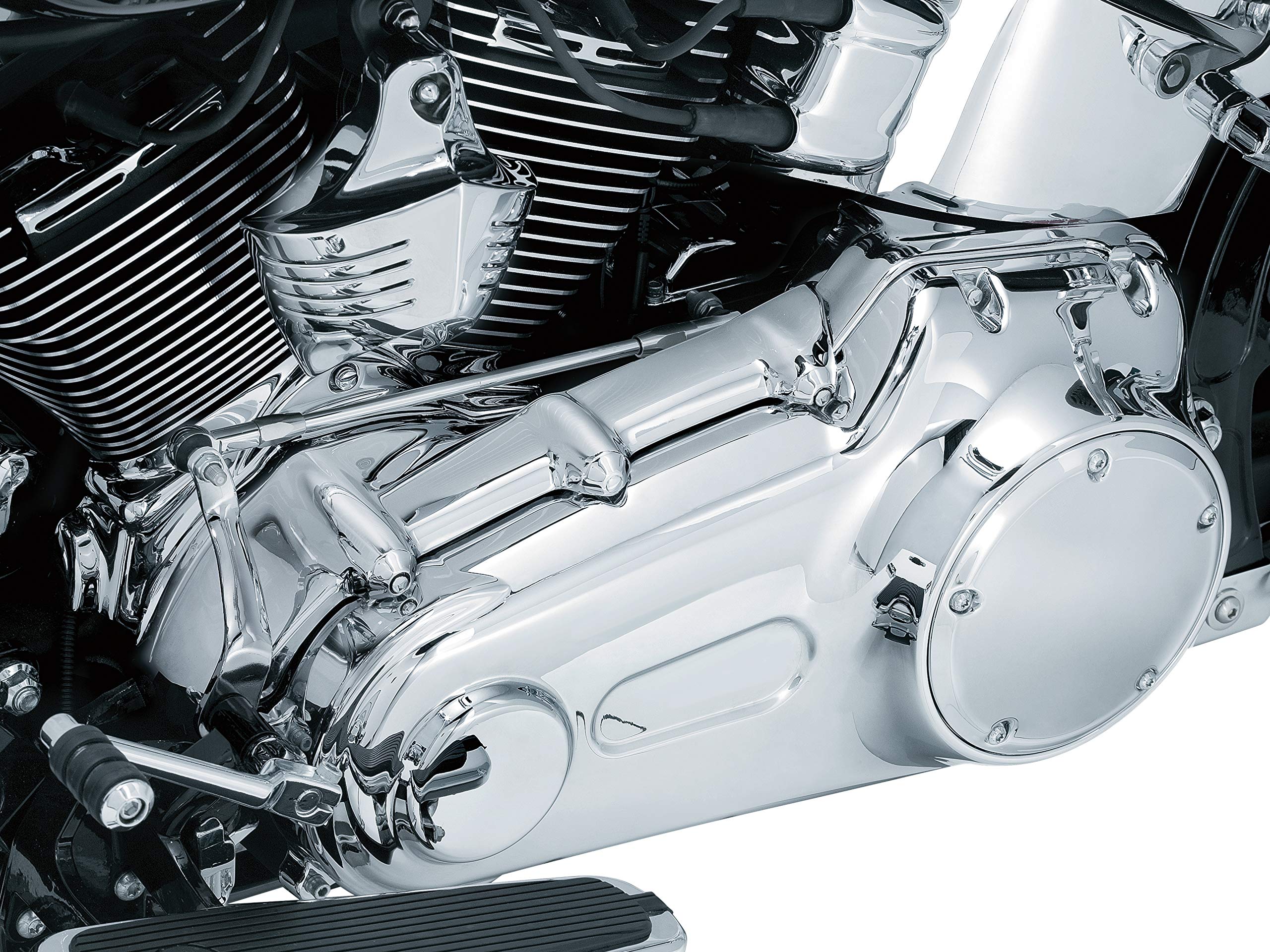 Kuryakyn 8398 Motorcycle Engine Accessory: Inner Primary Cover for 2007-17 Harley-Davidson Softail Motorcycles, Chrome