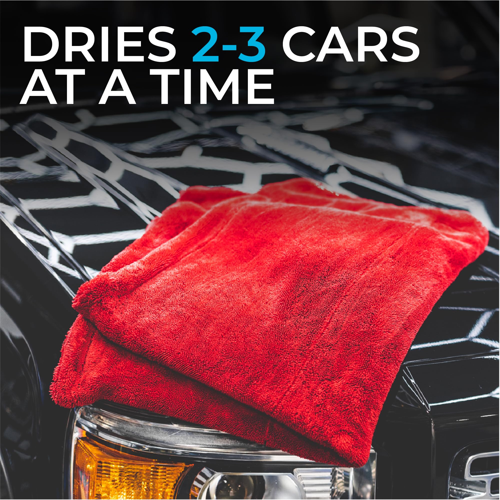 The Rag Company - The 1500 - Heavy Duty Microfiber Drying Towel; Perfect for Trucks, Commercial Vehicles, RVs, Boats, and More;