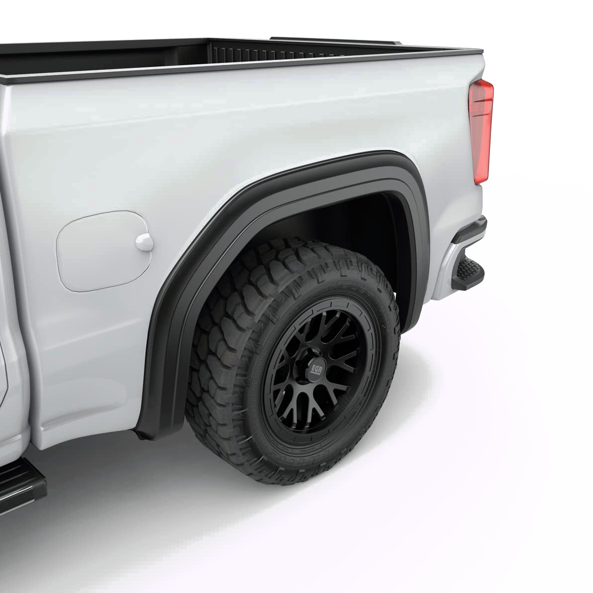 EGR 751794 rugged look fender flare set, matte black finish, compatible with select GMC Sierra models