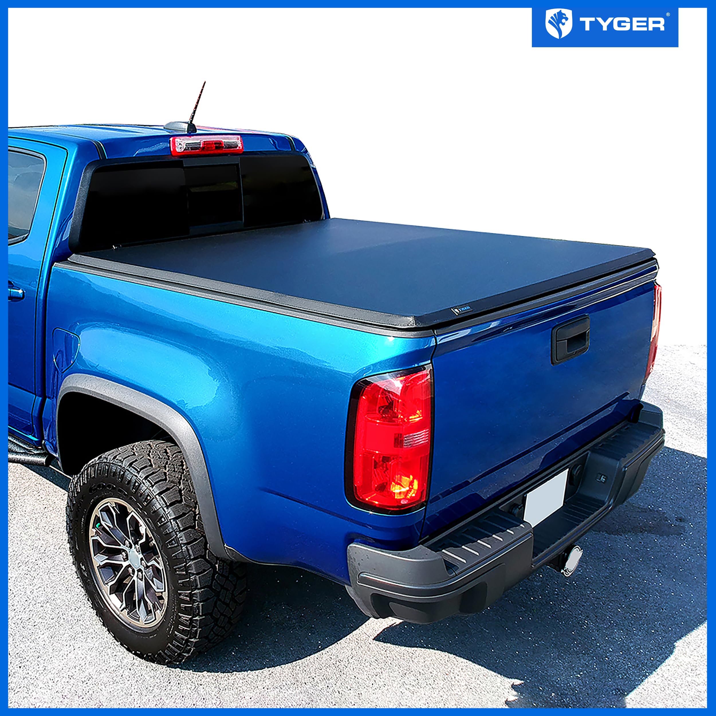 Tyger Auto T3 Soft Tri-Fold Truck Bed Tonneau Cover Compatible With 2015-2022 Chevy Colorado / Gmc Canyon | Fleetside 5'2'' Bed