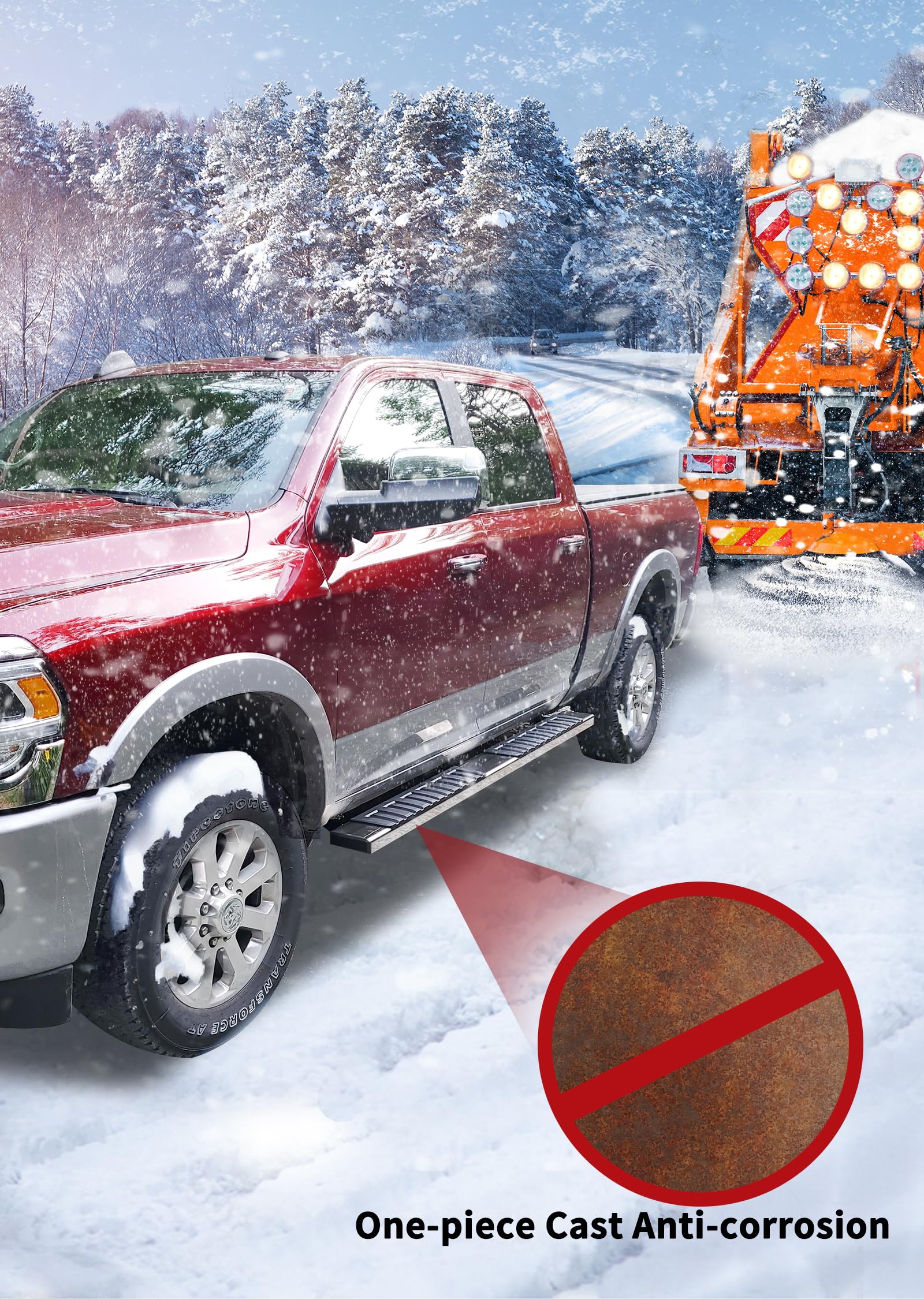 Yitamotor 6 Inches Running Boards Compatible With 1999-2016 Ford F-250 F-350 Crew Cab, Side Steps Nerf Bars (Stainless Steel Sil