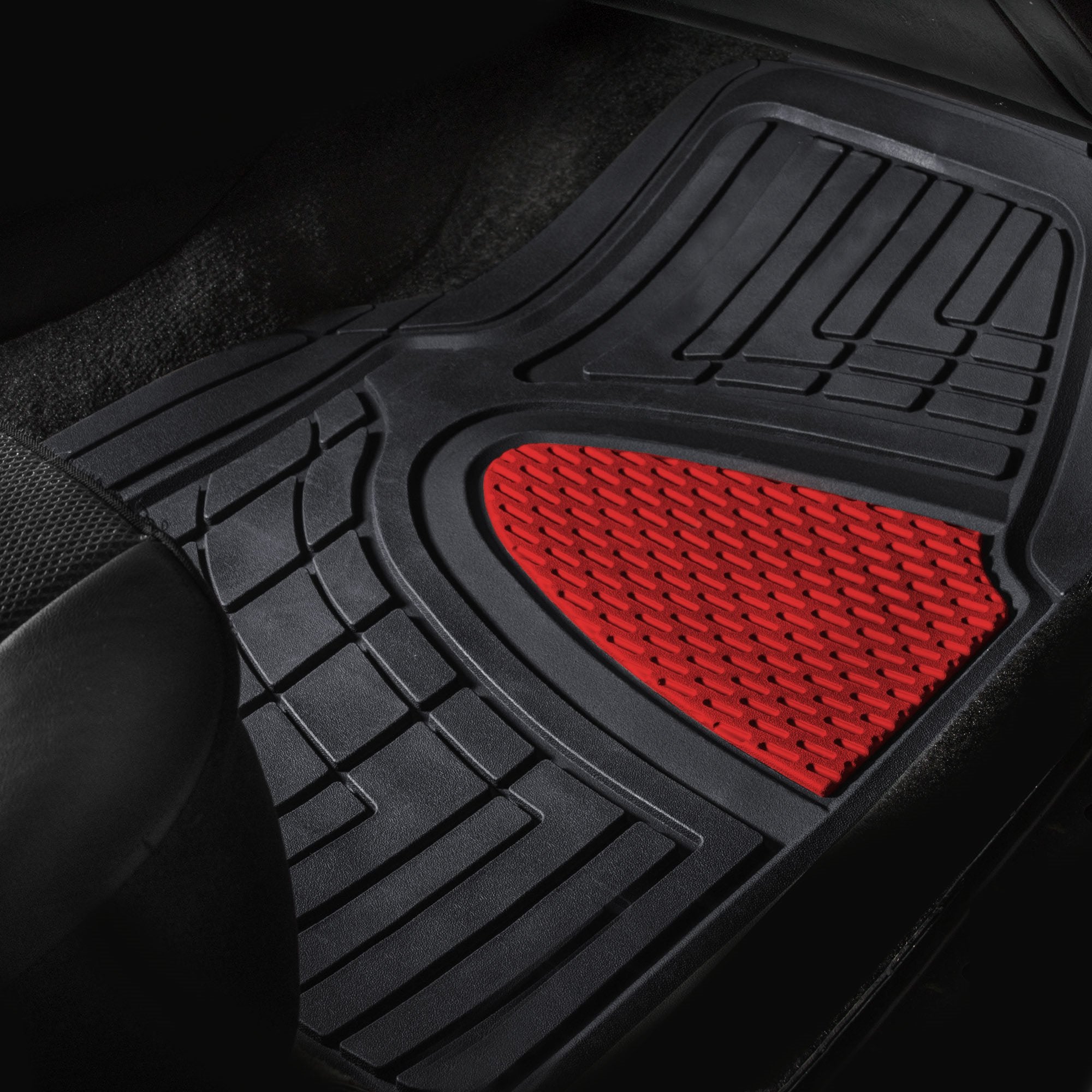 Fh Group Automotive Floor Mats - Heavy-Duty Rubber Floor Mats For Cars, Universal Fit Full Set, Climaproof Floor Mats, Trimmable