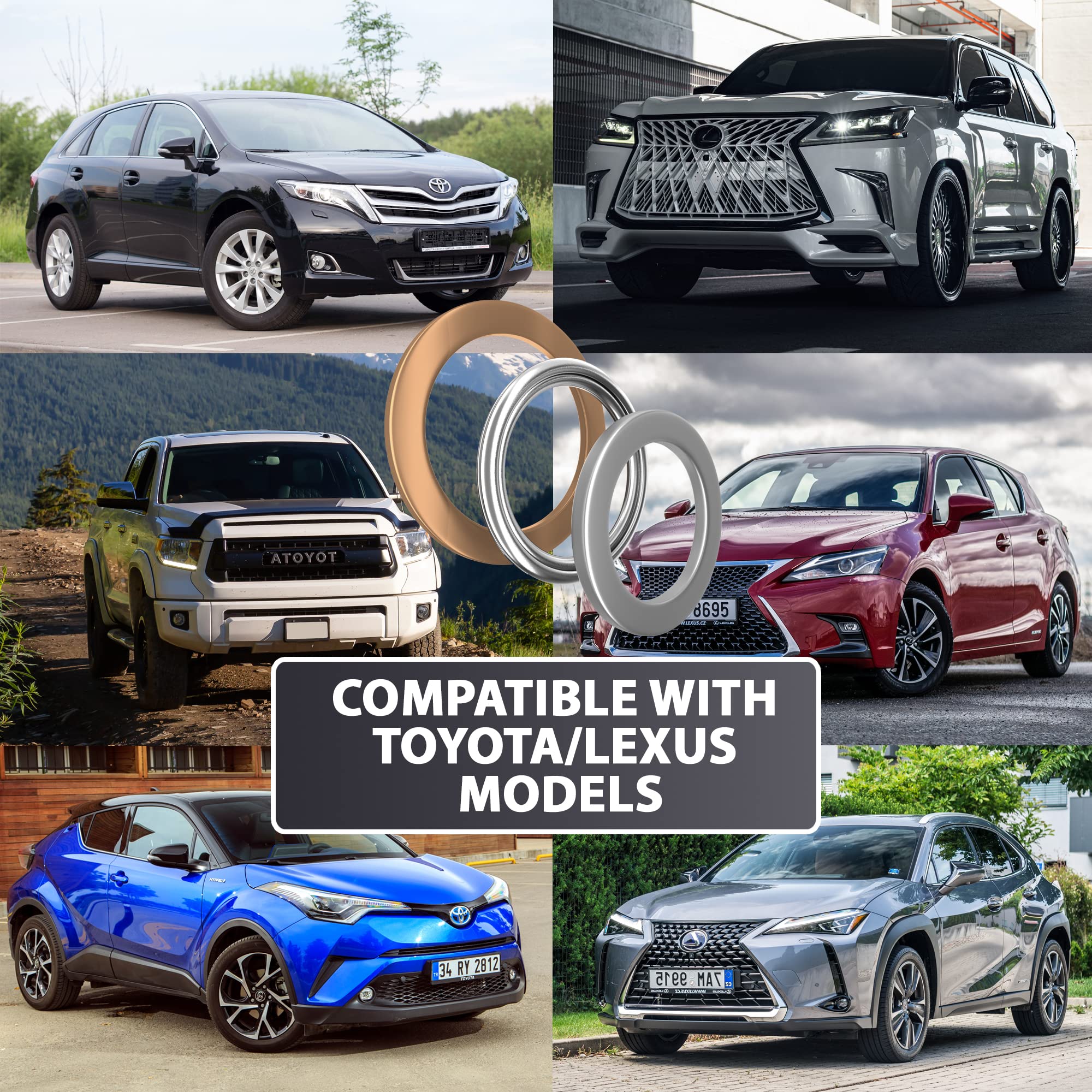 AUTOMAJOR 12pcs Differential Case Drain Plug Crush Washer Kit - OEM Replacement for Toyota/Lexus 2000-2022, 12157-10010, 90430-A0003