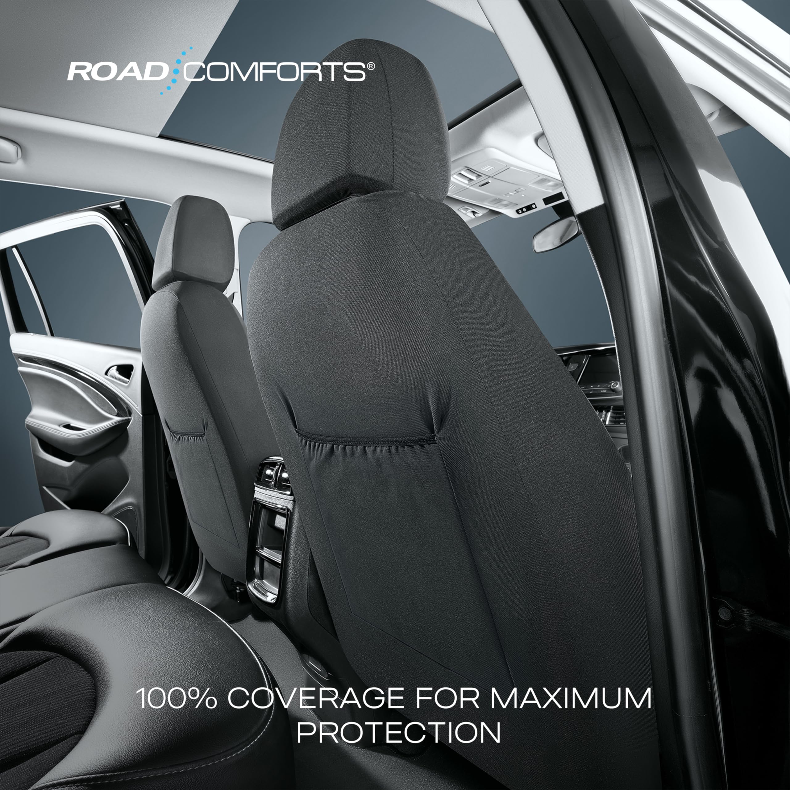 Road Comforts Baja Blanket Seat Covers Gray Diamond Bucket Seat Covers Low Back Full Set - Jacquard Fabric, Airbag Compatible, U