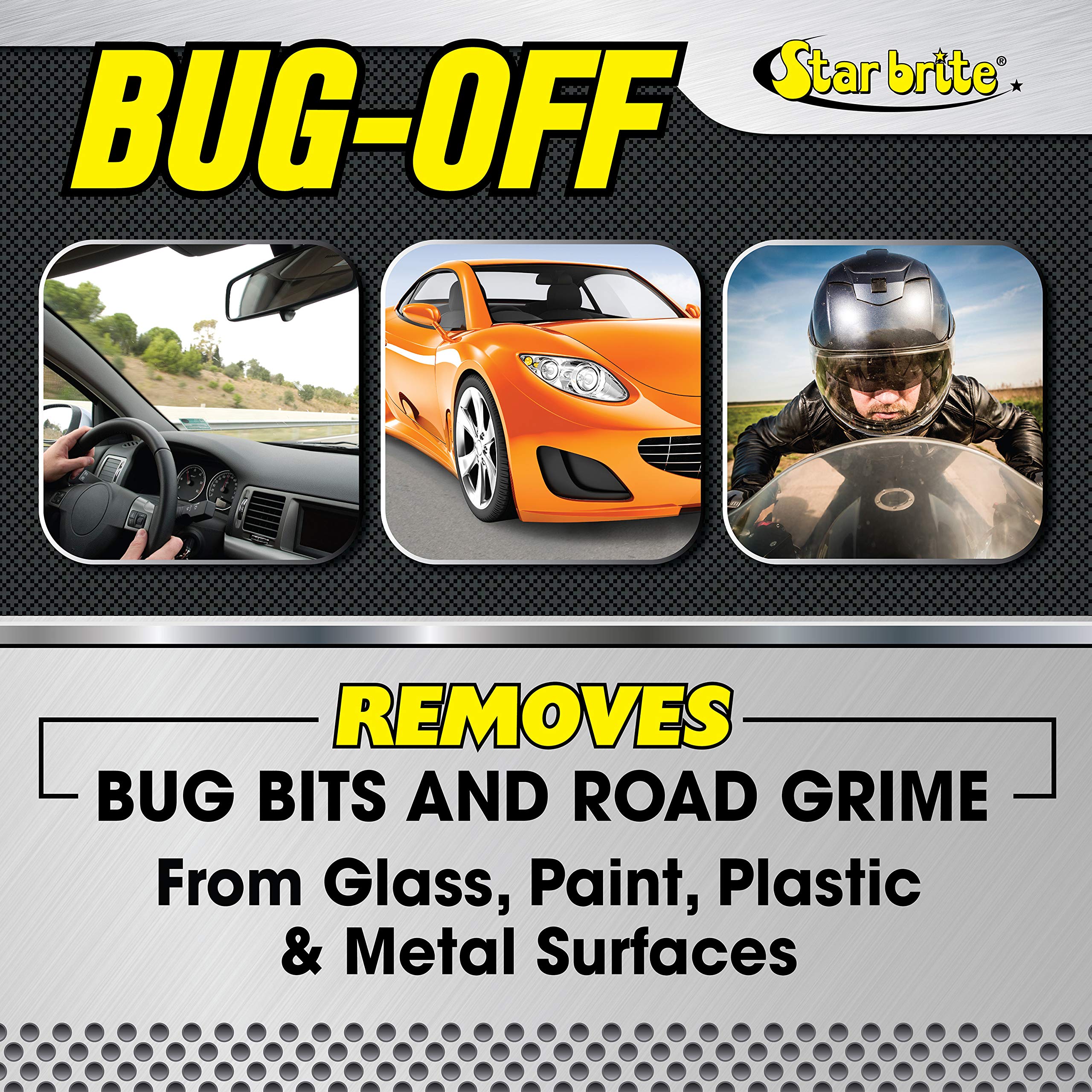 STAR BRITE Bug Off - Premium Automotive Dead Insect Residue Cleaner - Quick & Easy Bug Bit and Tar Remover for Cars - 22 OZ Spra