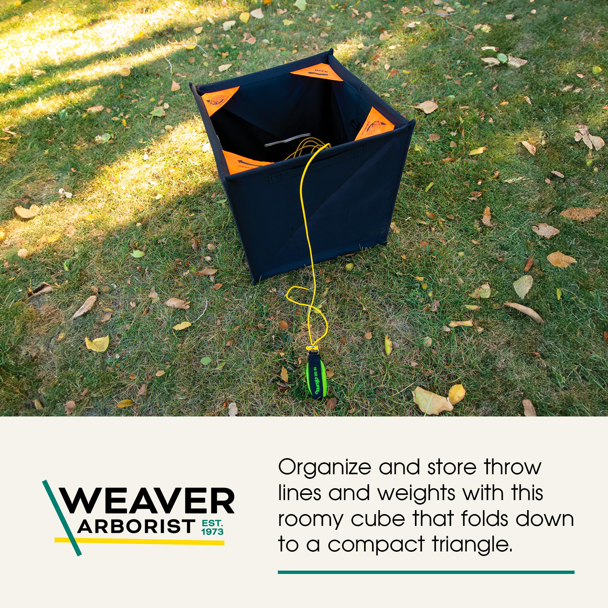 Arborist Throw Line Storage Cube, Portable Climbing Rope Organizer, Collapsible Throw Line For Tree Work Nylon Bag, Handcrafted