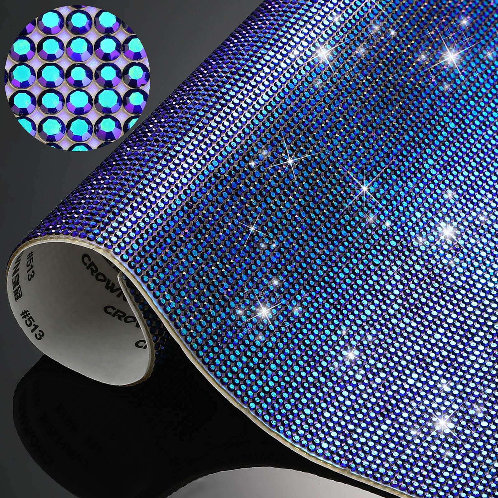 Outus 12000 Pcs Bling Bling Rhinestone Sheet Rhinestones Sticker Diy Car Decoration Sticker Self Adhesive Glitter Crystal Gem St