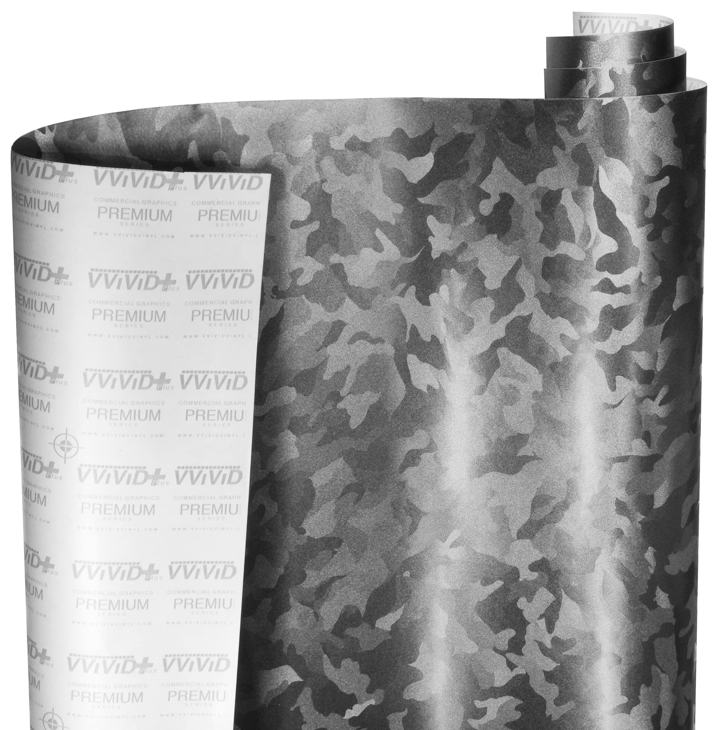 Vvivid+ Stealth Medium Pattern Camouflage Vinyl Wrap Roll (100Ft X 5Ft, Ghost Metal)