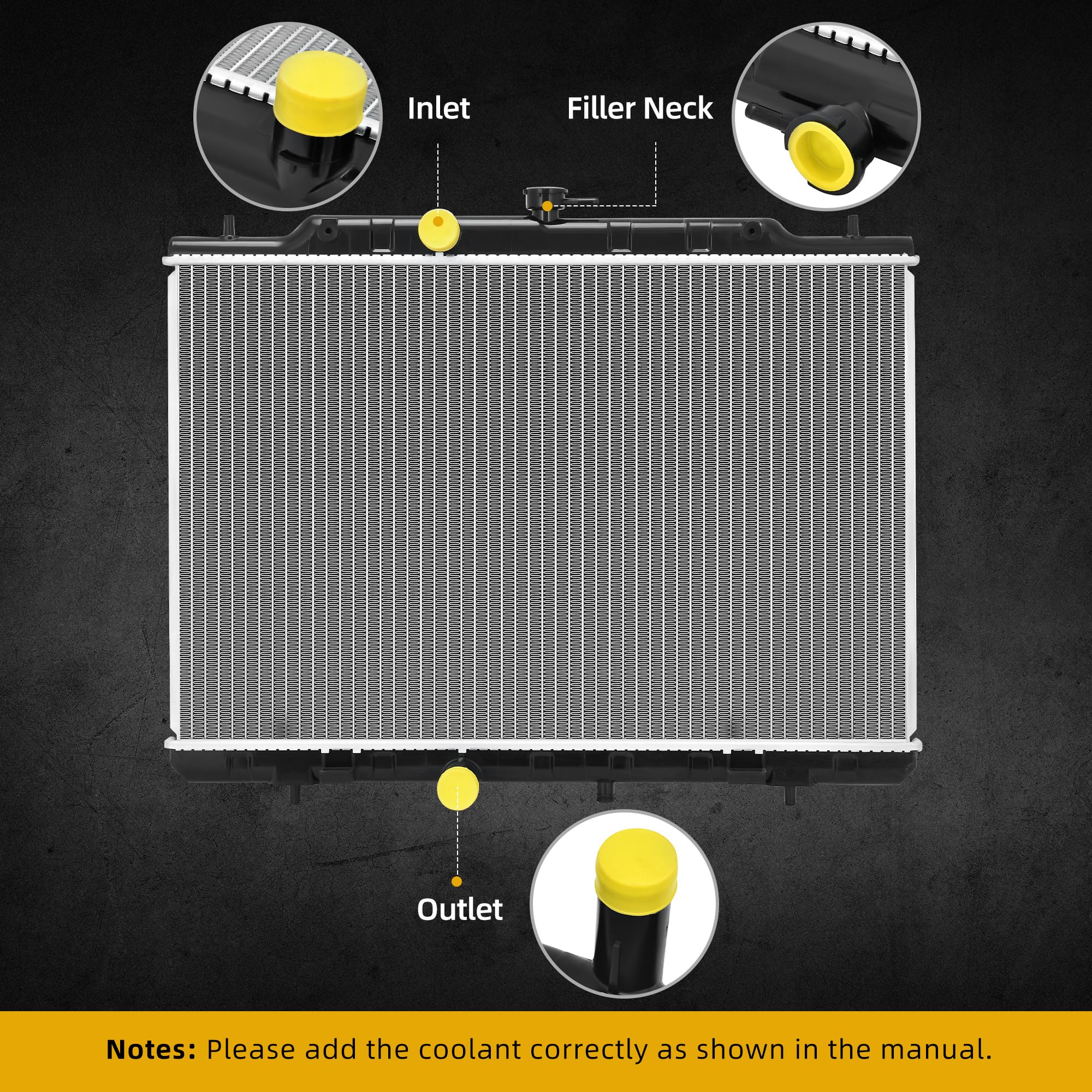 Dwvo Radiator Compatible With 2008 2009 2010 2011 2012 2013 Rogue 2014 2015 Rogue Select 2.5L L4