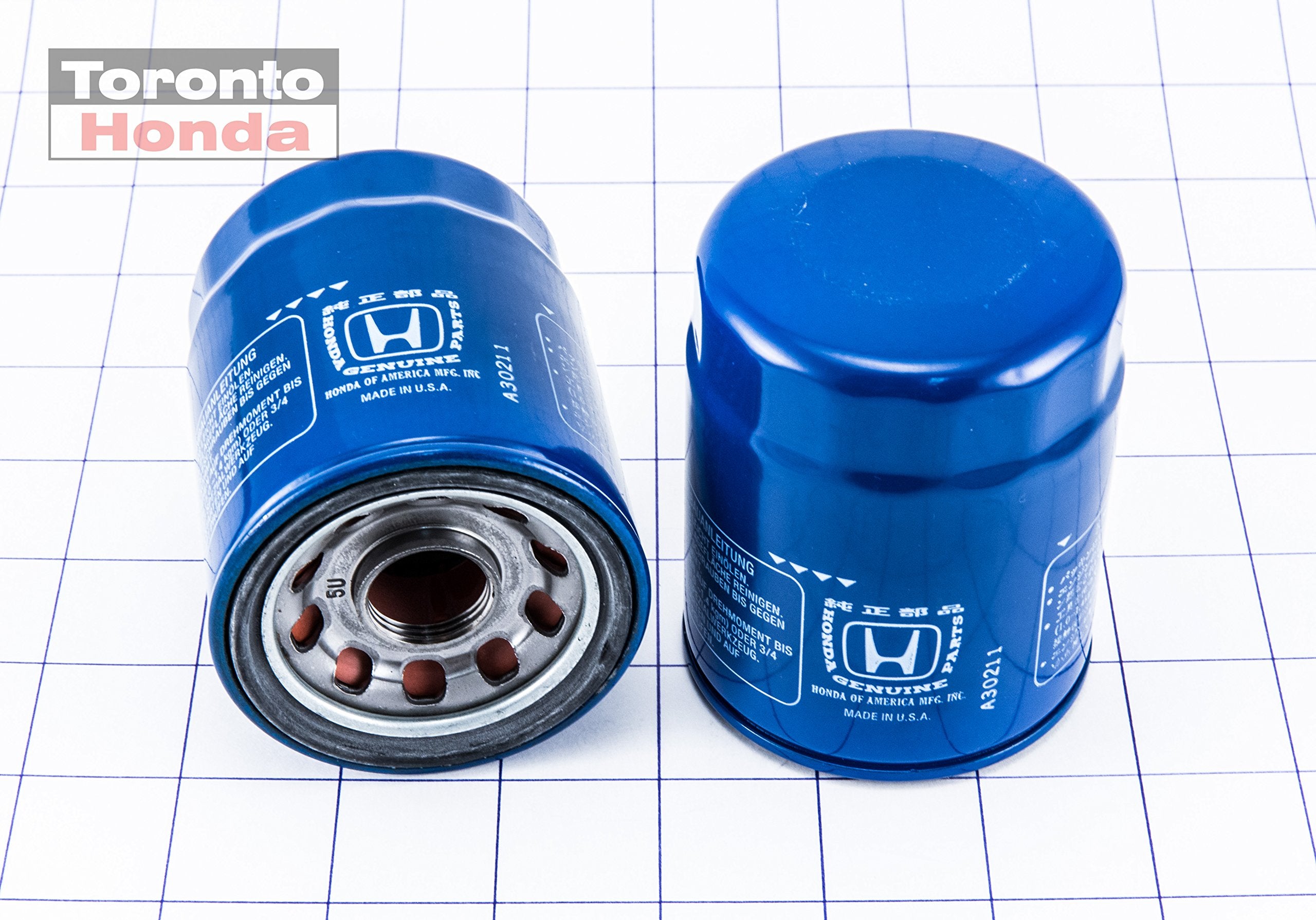 Genuine Honda 15400-Plm-A02 Oil (Honeywell) Filter, Blue