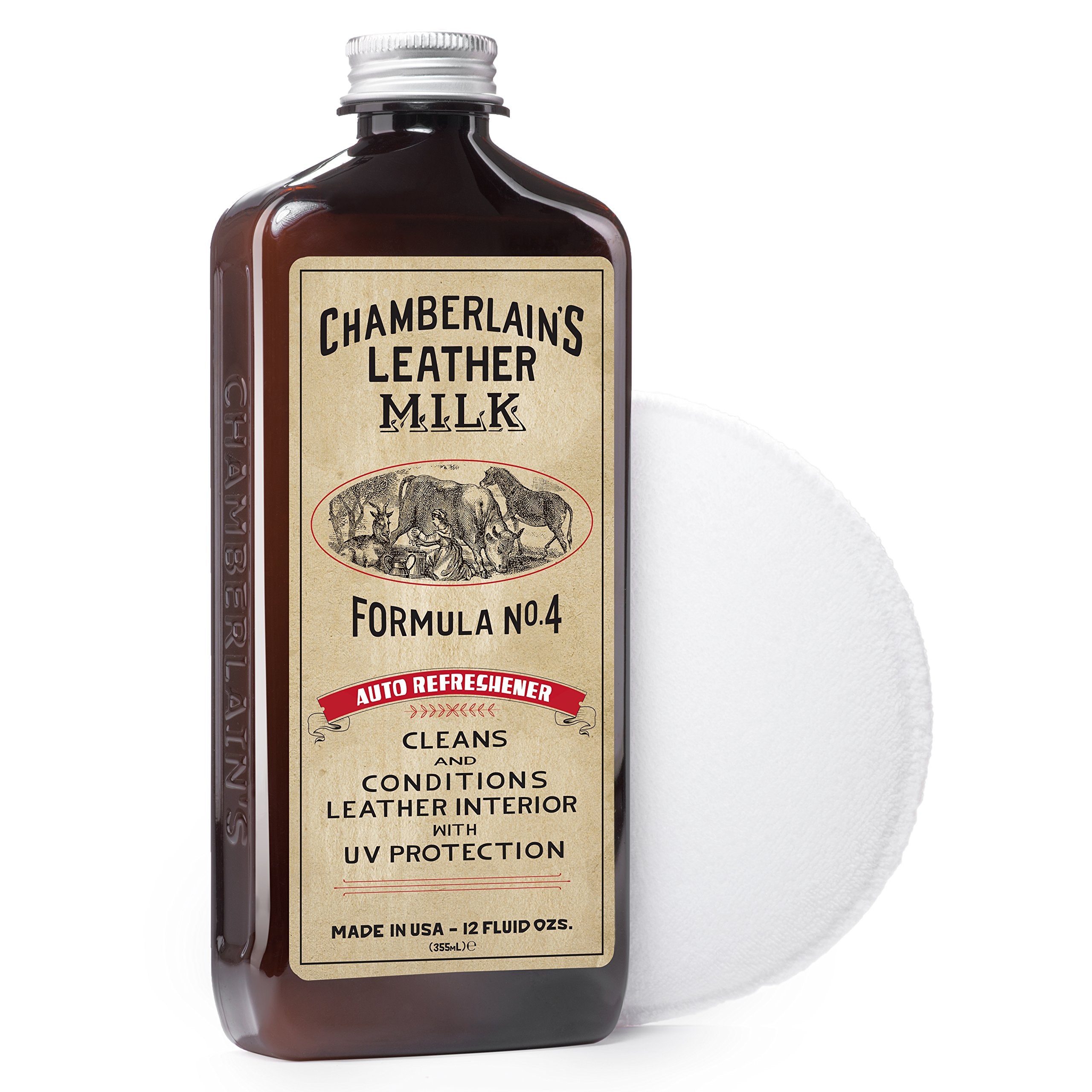 Leather Milk Auto Leather Conditioner And Cleaner With Uv Protection - Auto Refreshener No. 4 - All Natural, Non-Toxic Auto Leat