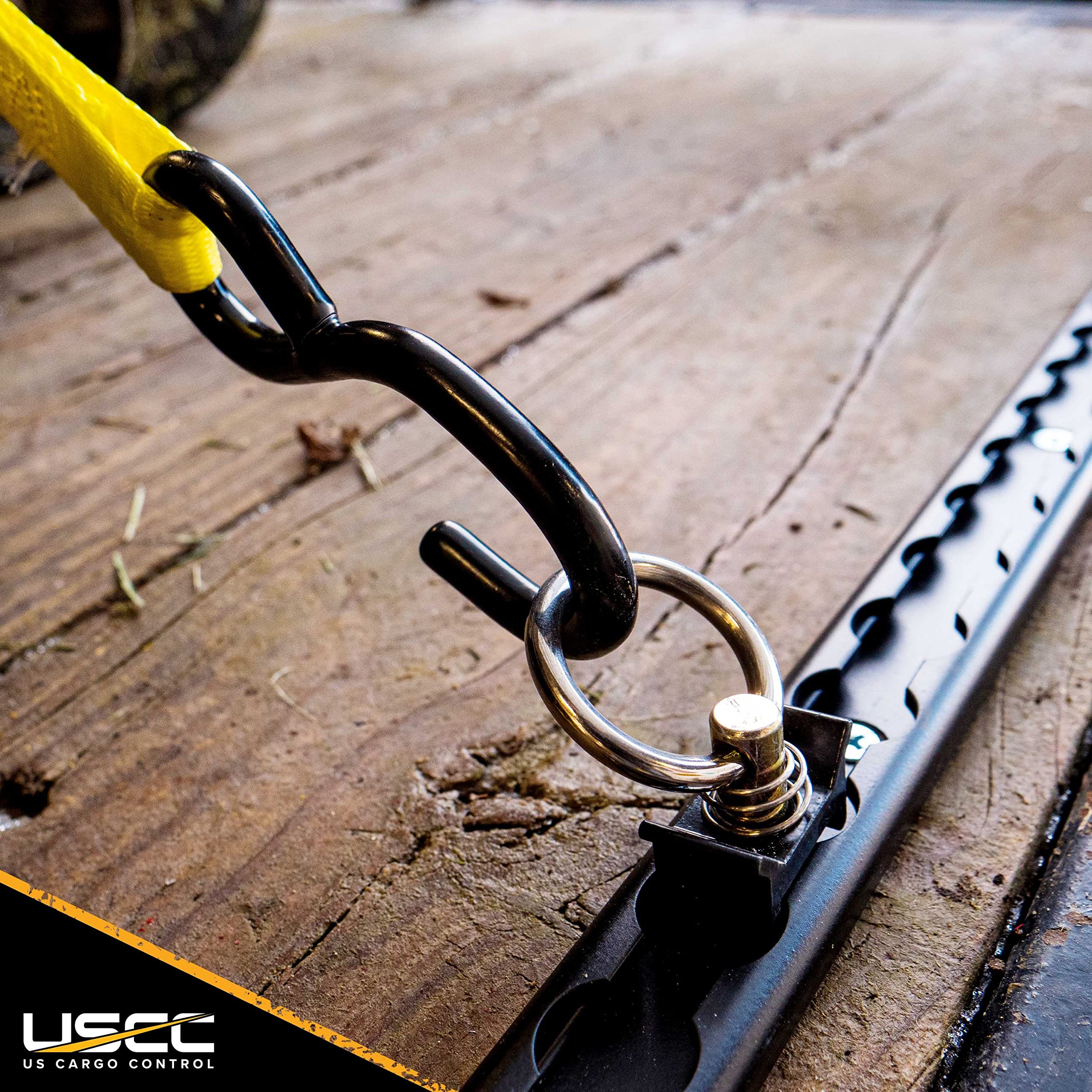 US Cargo Control Black L Track (4-Pack), 6 Inch Black Anodized Aluminum L-Track, Trailer Tie Down Rail for Enclosed Trailers, Utility Trailers, or Truck Beds, Secure Motorcycles, ATVs, and Bikes