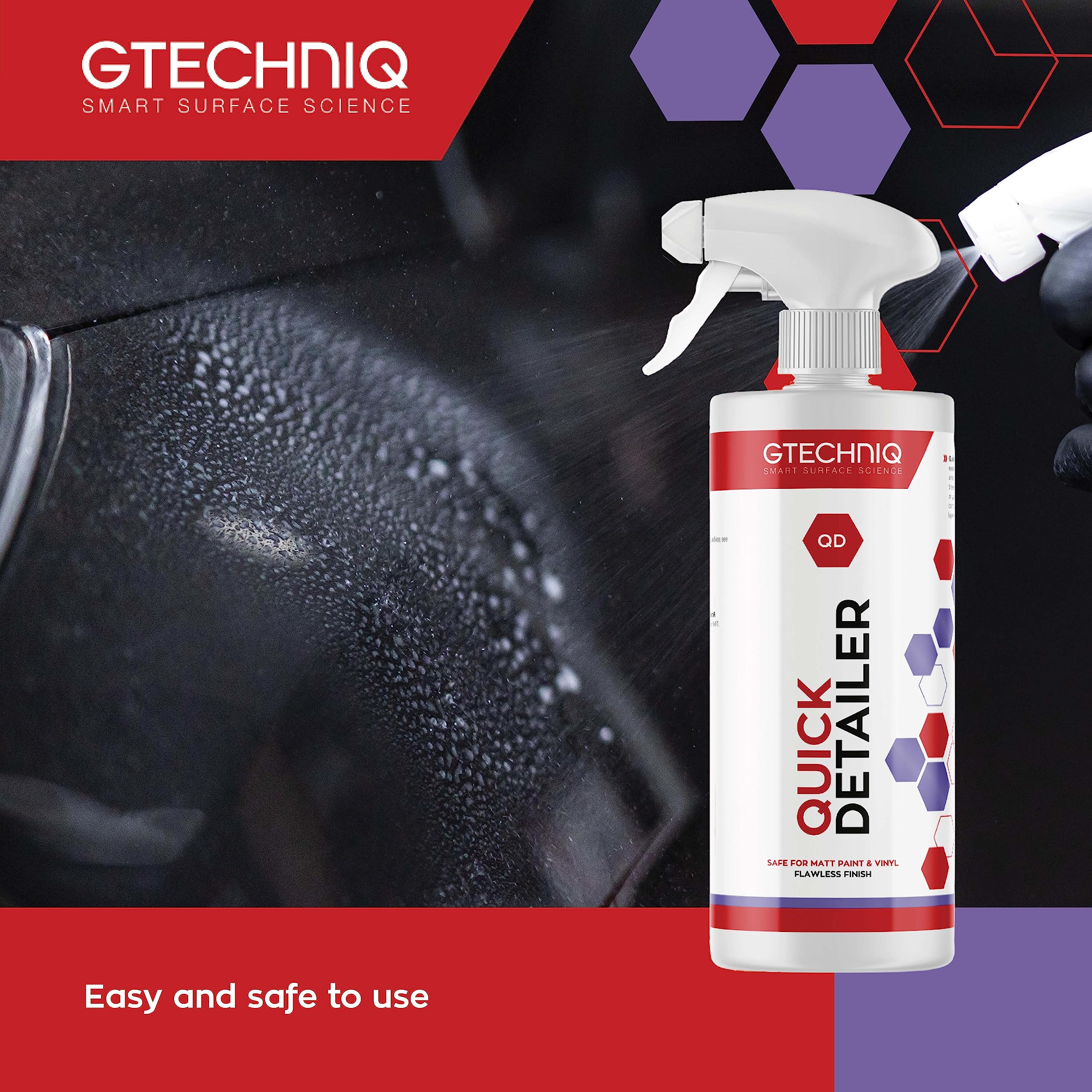 Gtechniq - Quick Detailer - Adds Gloss, Slickness, And Durability To Your Car Paintwork; Easy Spray-On Wipe Off; Trim And Glass