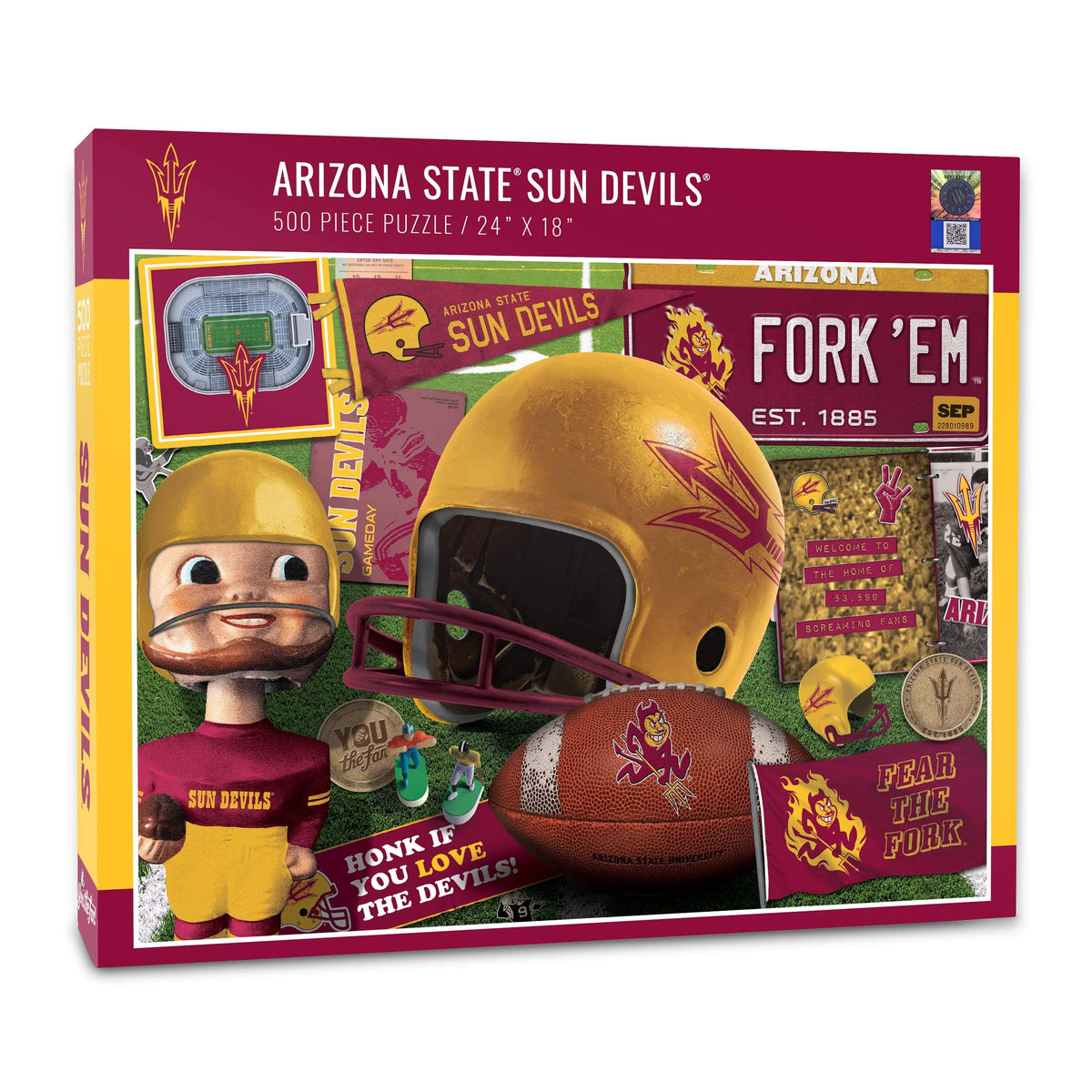 Youthefan Ncaa Arizona State Sun Devils Retro Series Puzzle - 500 Pieces
