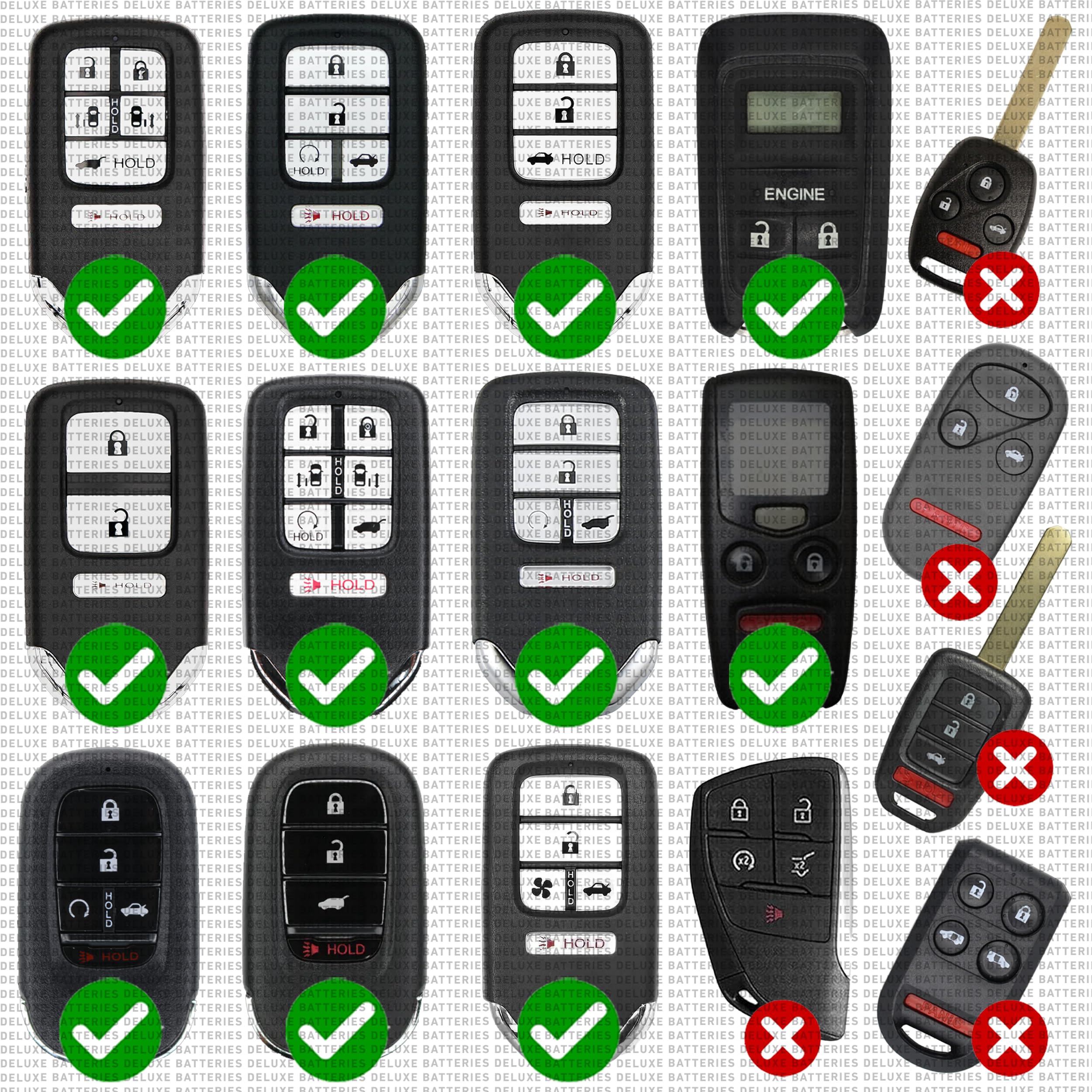 Deluxe Batteries Key Fob Replacement Batteries for Honda Smart Remote (Pack of 2) - CRV Civic Accord Pilot Odyssey HRV Fit Passport Ridgeline