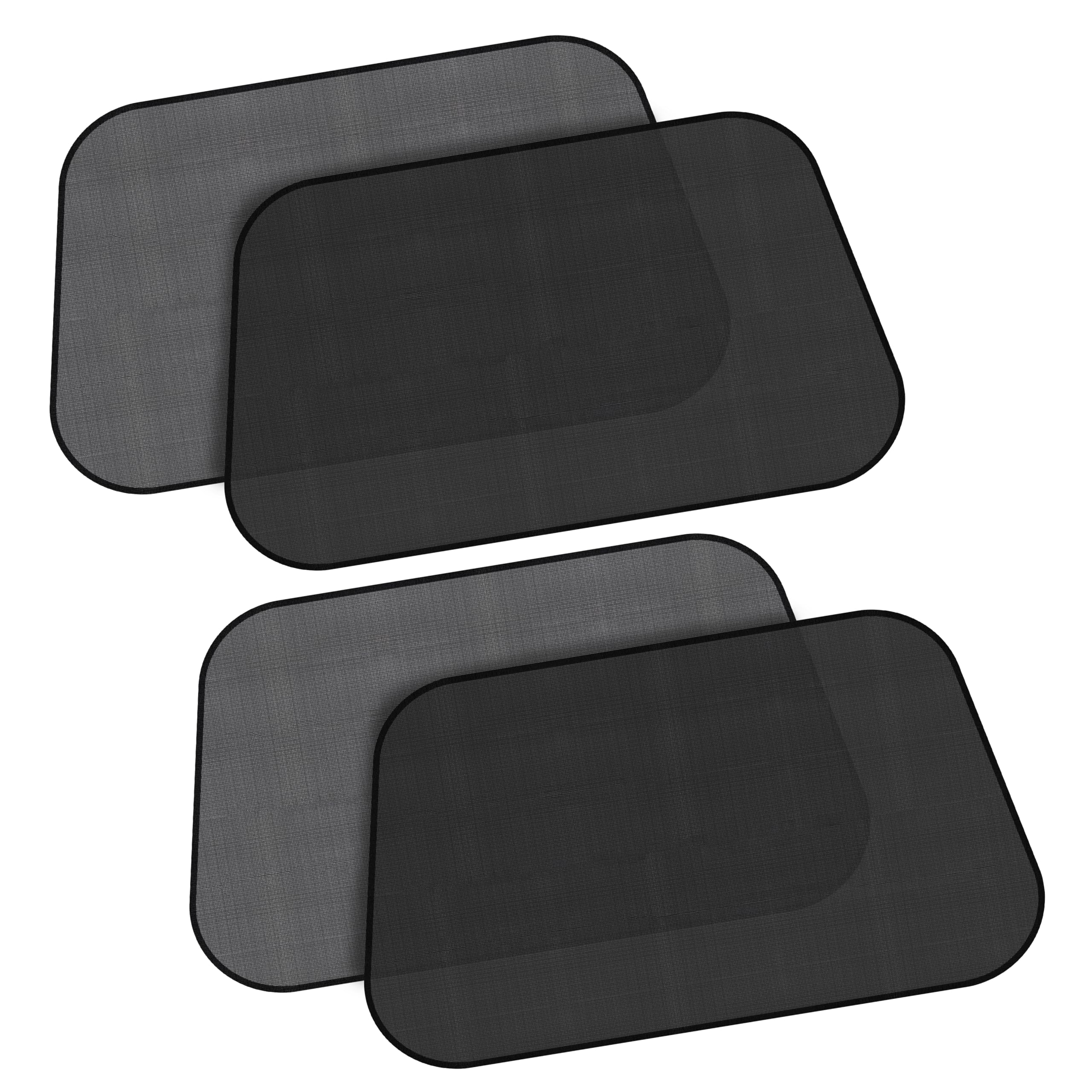 Econour Car Side Window Shades For Baby | 4 Pack Car Side Window Sunshade For Kids | Mesh Fabric Static Cling | Uv Protection Su