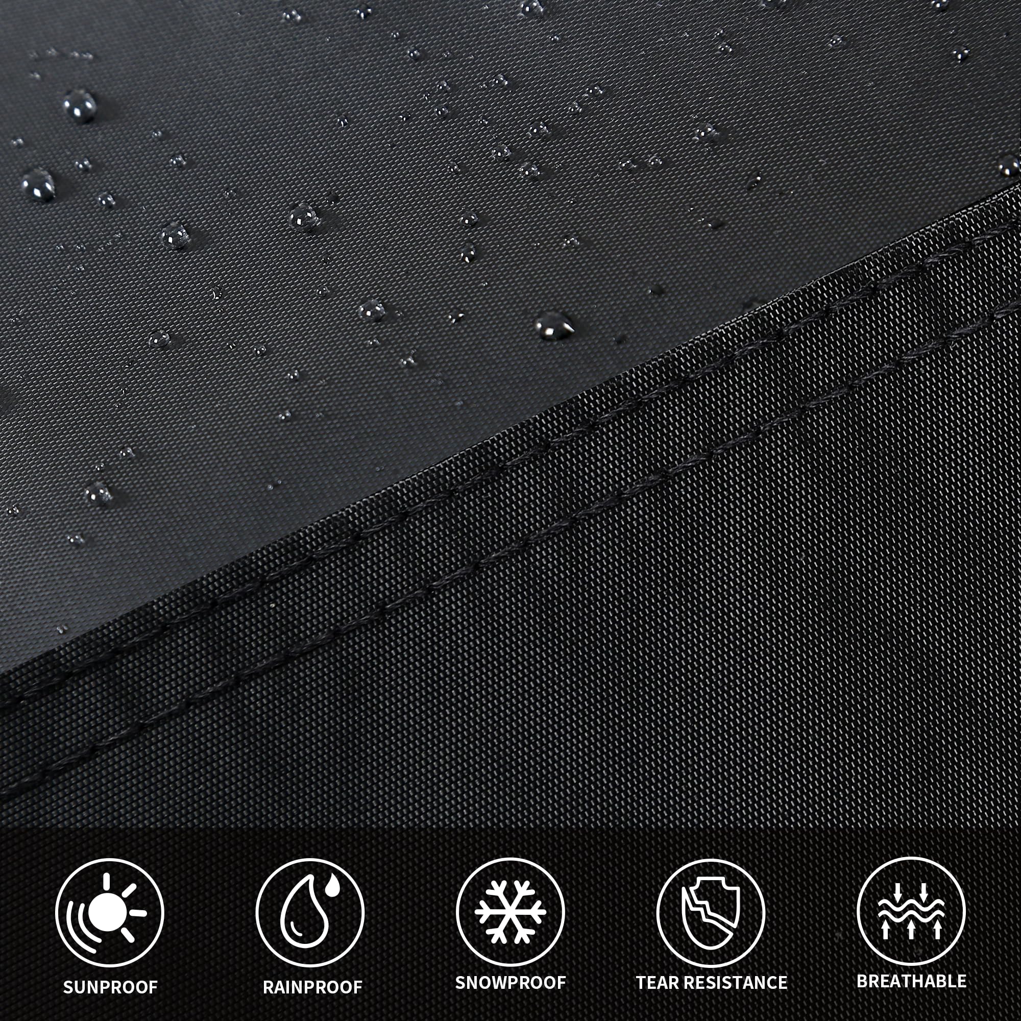 Coverado Car Cover Waterproof All Weather, Outdoor Car Covers For Automobiles With Zipped Mirror Pocket, Sun Uv Snow Wind Dust P