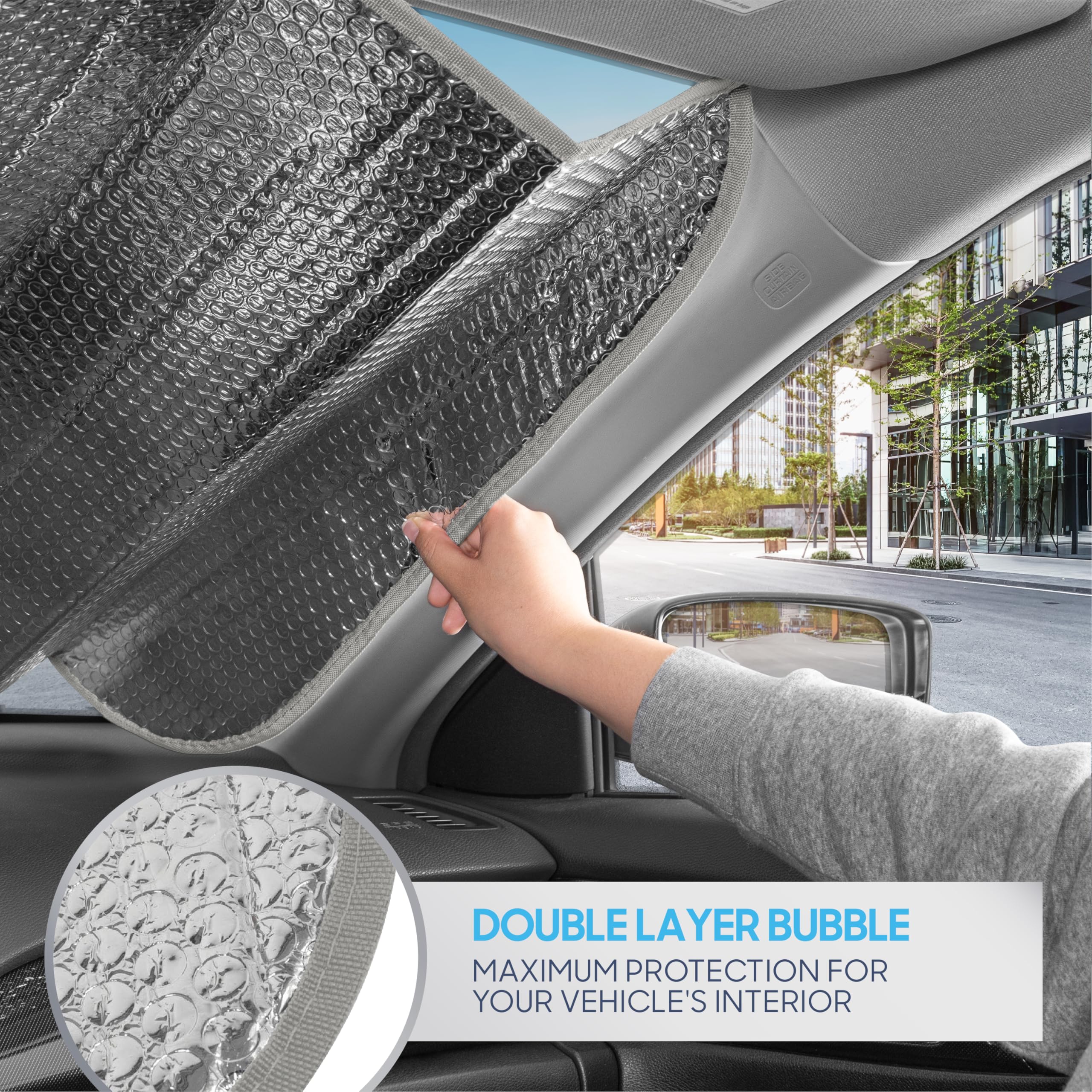 Bdk Usa Patriotic Eagle American Flag Sun Visor For Car Windshield Cover - Truck Window Shade 4Th Of July Car Flag Sun Visor For