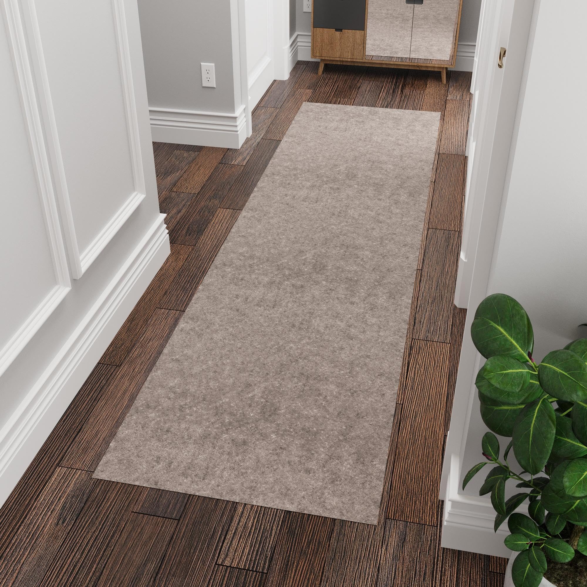 Ottomanson Solid Design Non-Slip Rubberback 3X5 Indoor/Outdoor Area Rug For Entryway, Living Room, Bedroom, Kitchen, Bathroom, P