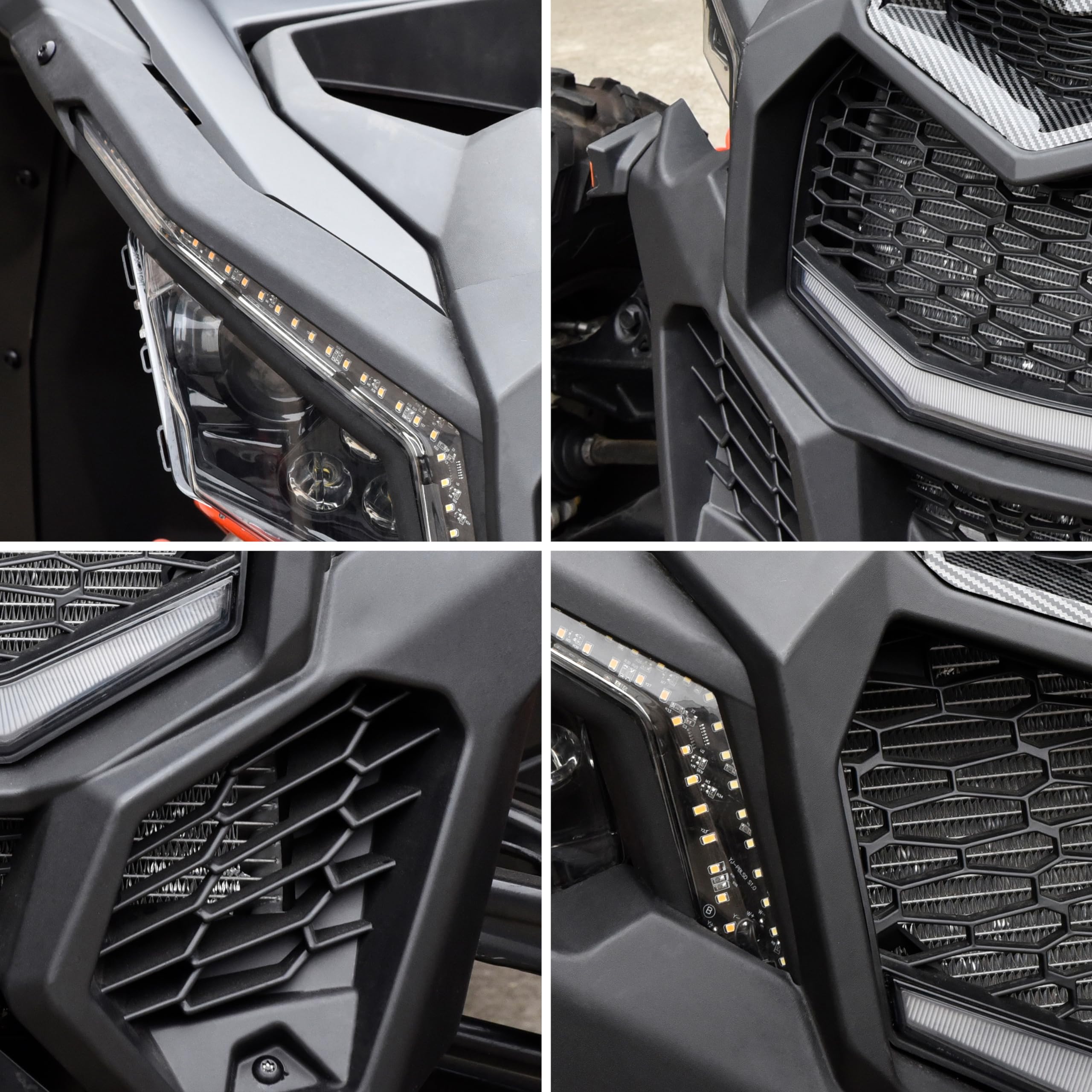 Sautvs Front Fascia For Can-Am Maverick X3, Black Combination Front Fascia Kit For Can Am Maverick X3 / X3 Max 2017-2025 All Models Accessories, Replace #705009508