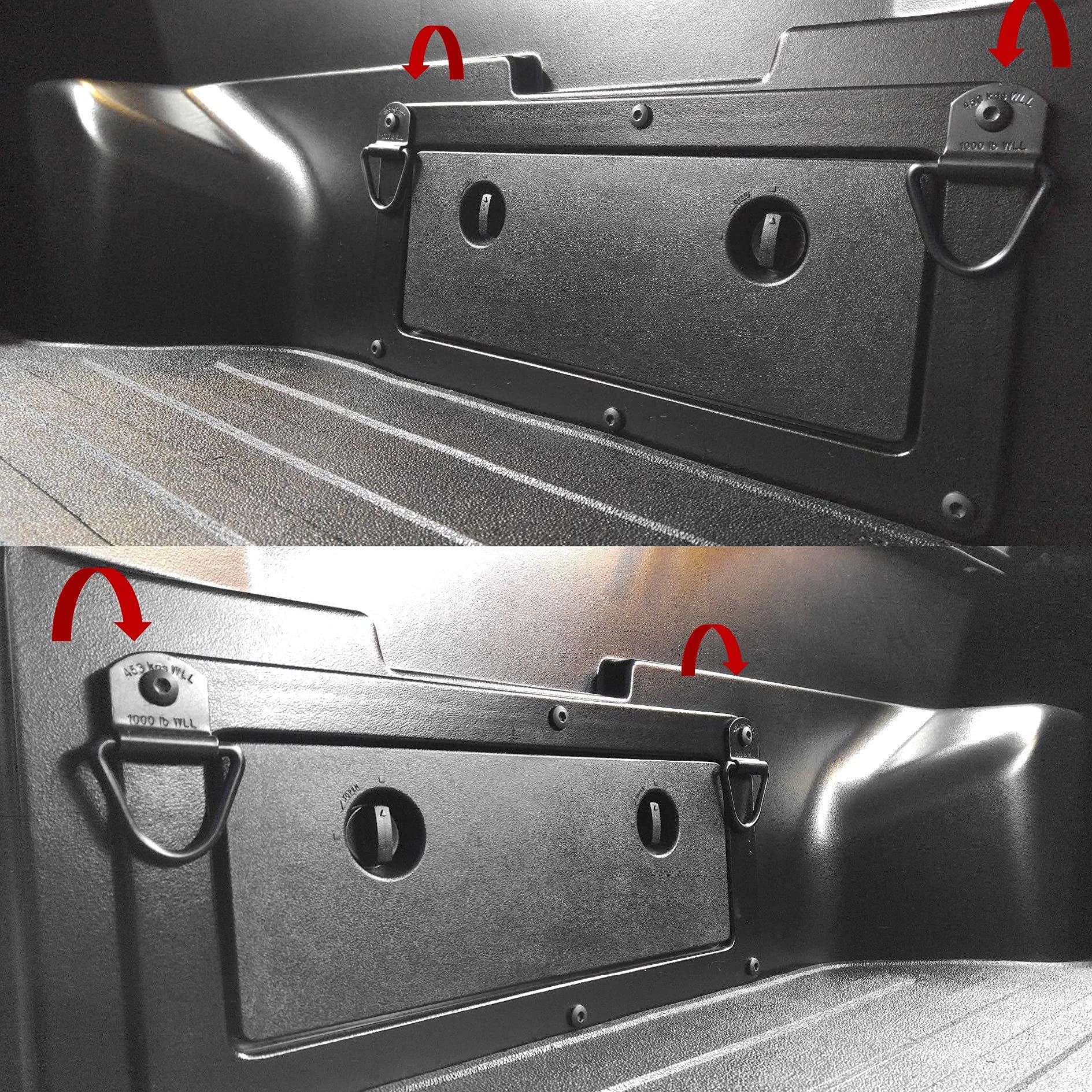 Sporthfish Cargo Tie-Down Anchors,4-Pack Black Steel V-Ring Bolton Trailer Cargo Tie Down,For Trailers,Trucks And Warehouses Rep