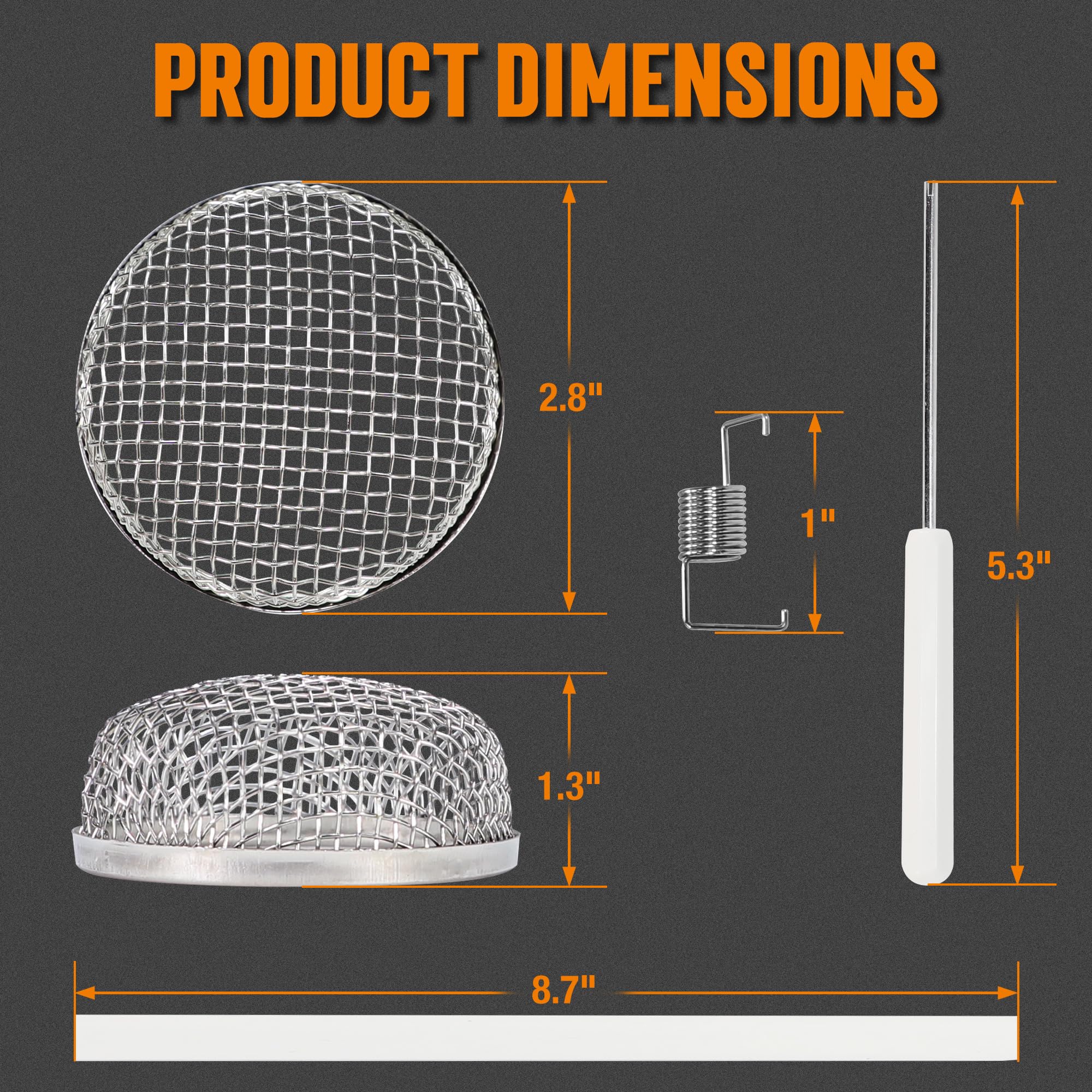 Tonda Rv Furnace Vent Screen, Bug Screens Heater Vent Cover For Camper With Installation Tool And Silicone Rubber, 2.8 X 1.3 Inc