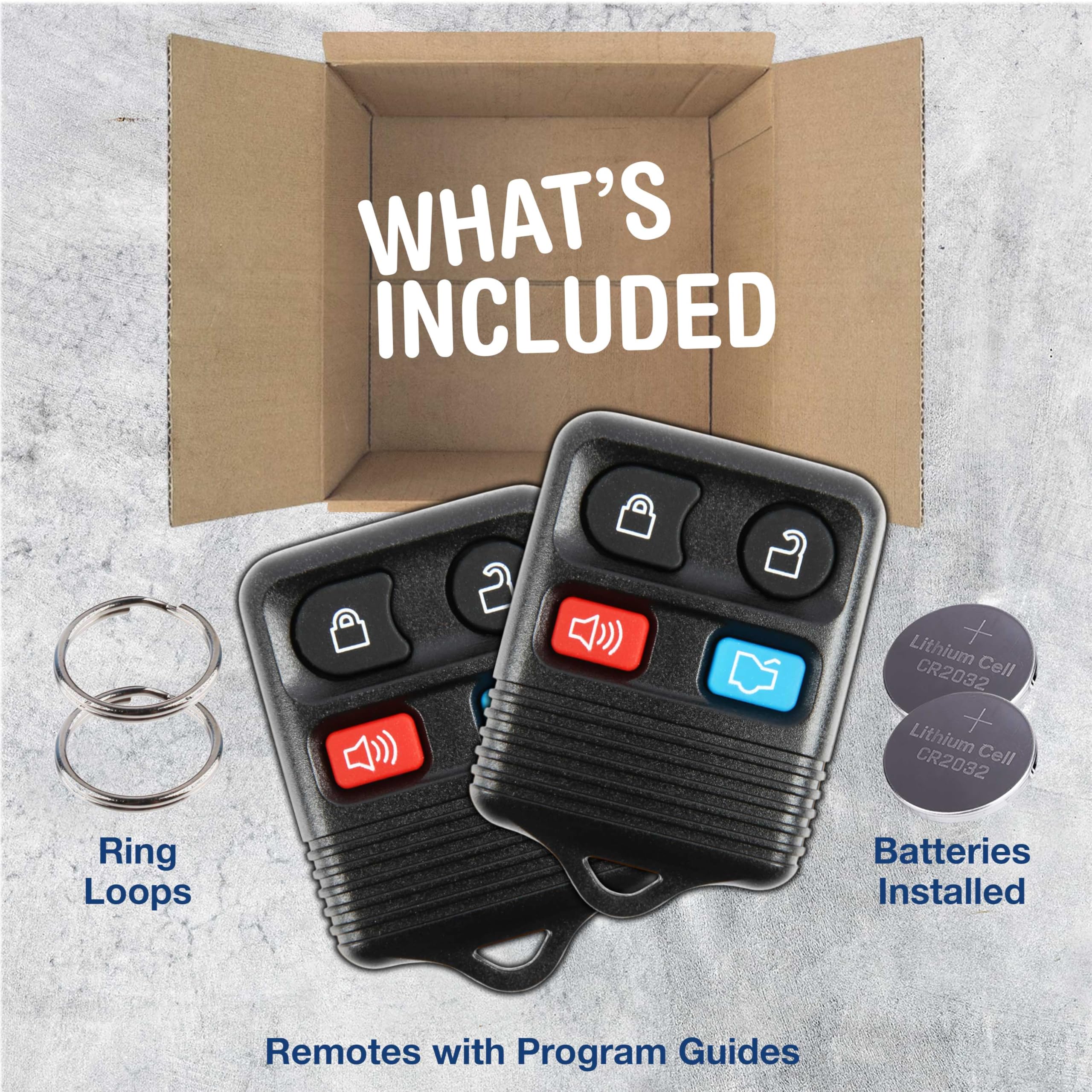2 Keylessoption Replacement Keyless Entry Remote Control Key Fob Clicker Transmitter - Black