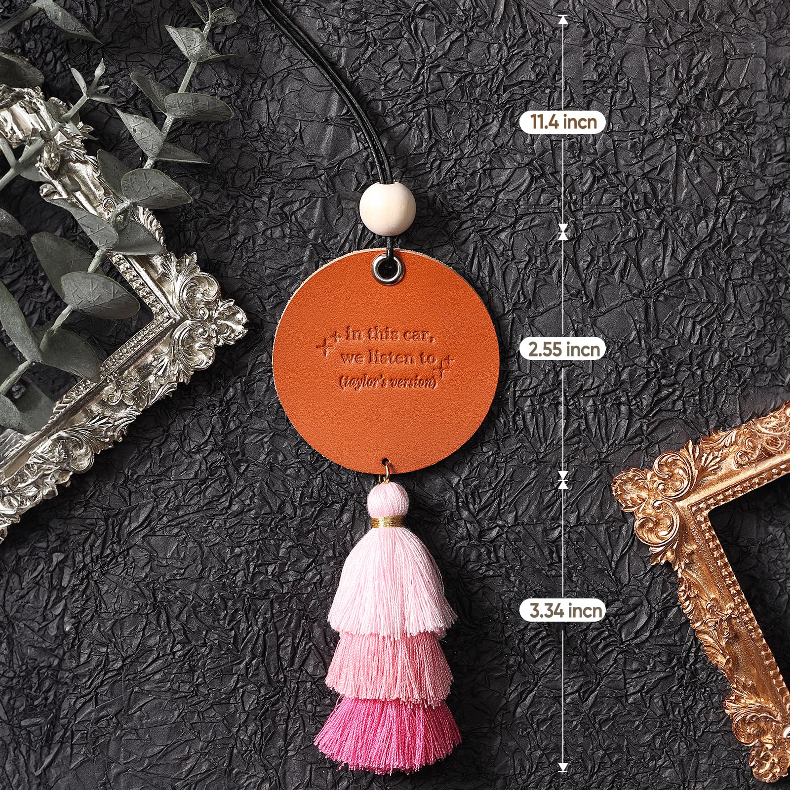 Taylor Inspired Car Hanging Ornament for Car Rearview Mirror Decor, in This Car We Listen to Car Mirror Hanging Charms Accessori