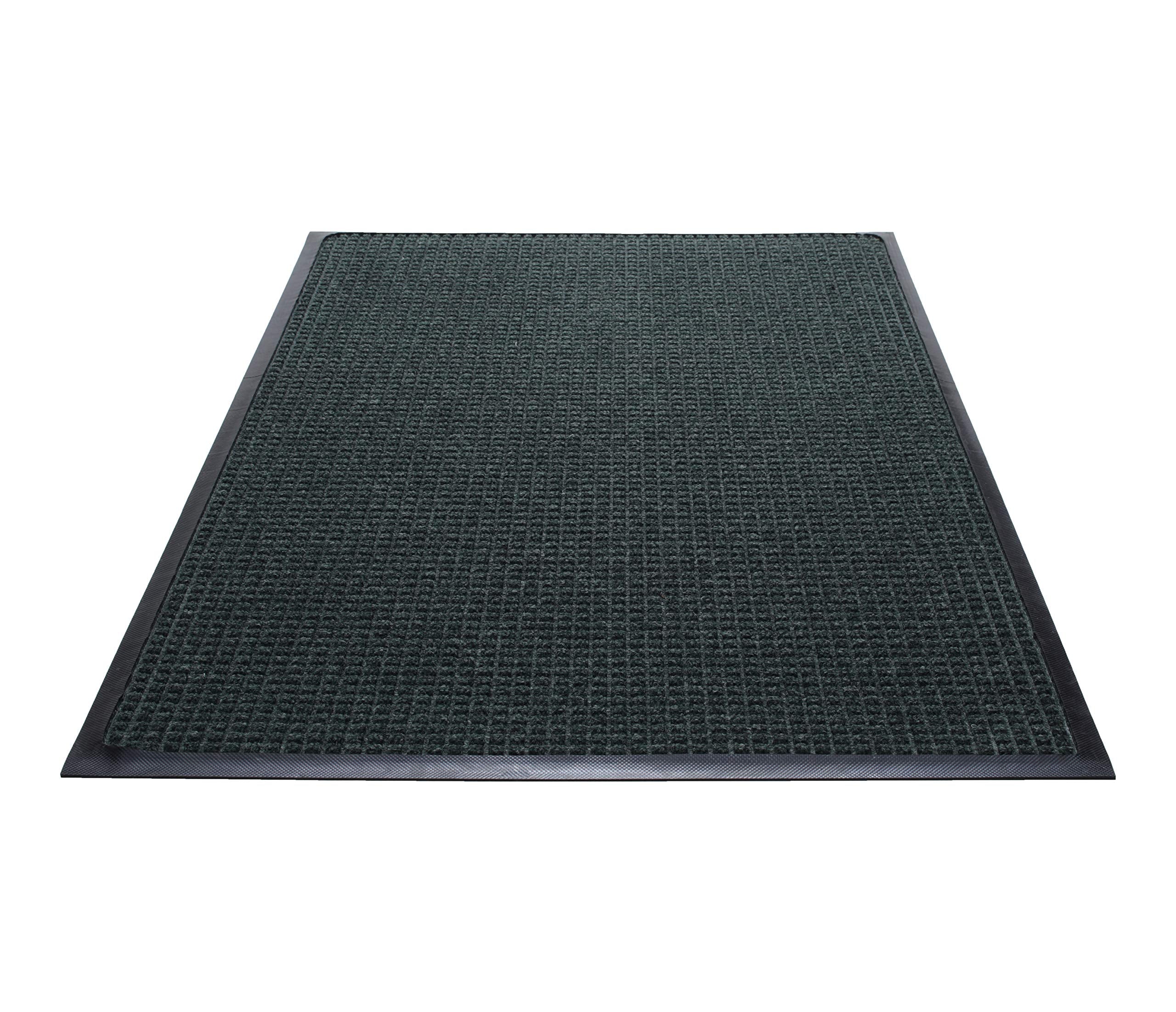 Guardian WaterGuard Indoor/Outdoor Wiper Scraper Floor Mat, Rubber/Nylon, 3'x5', Green