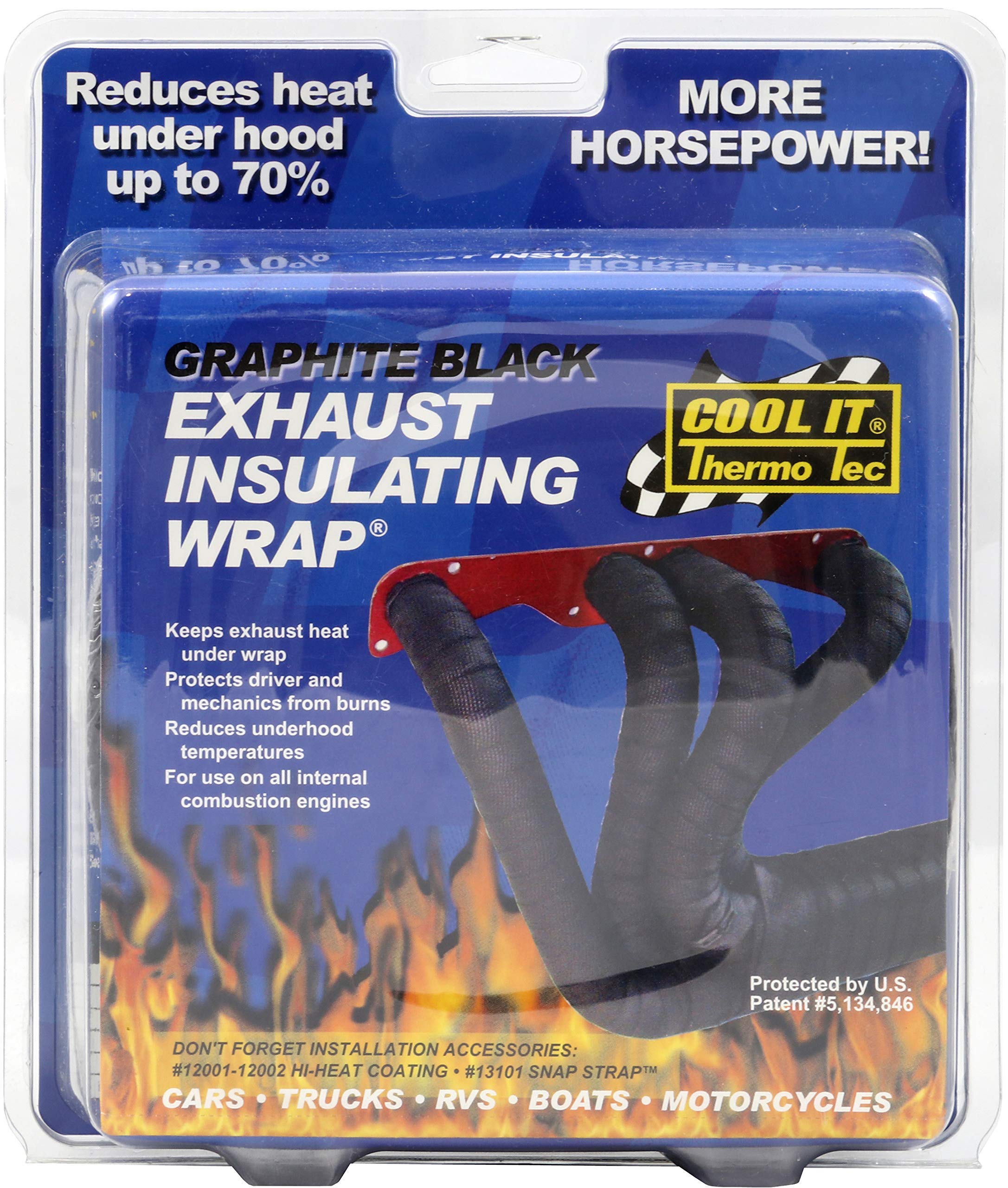 Thermo-Tec 11022 2" X 50' Black Graphite Wrap