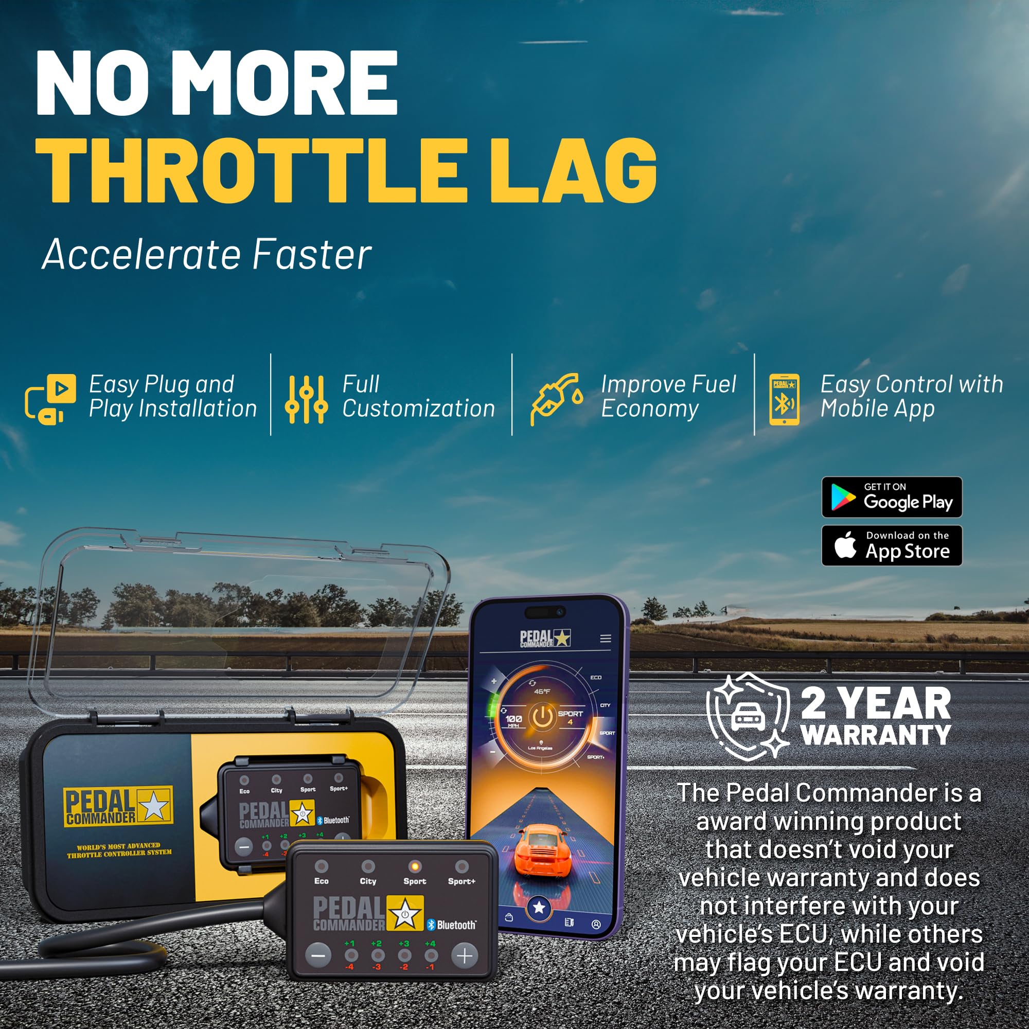 Pedal Commander For Ford F350 Super Duty Trucks 2011-2025 Throttle Response Controller Fits: Base, Xl, Xlt, King Ranch, Lariat,