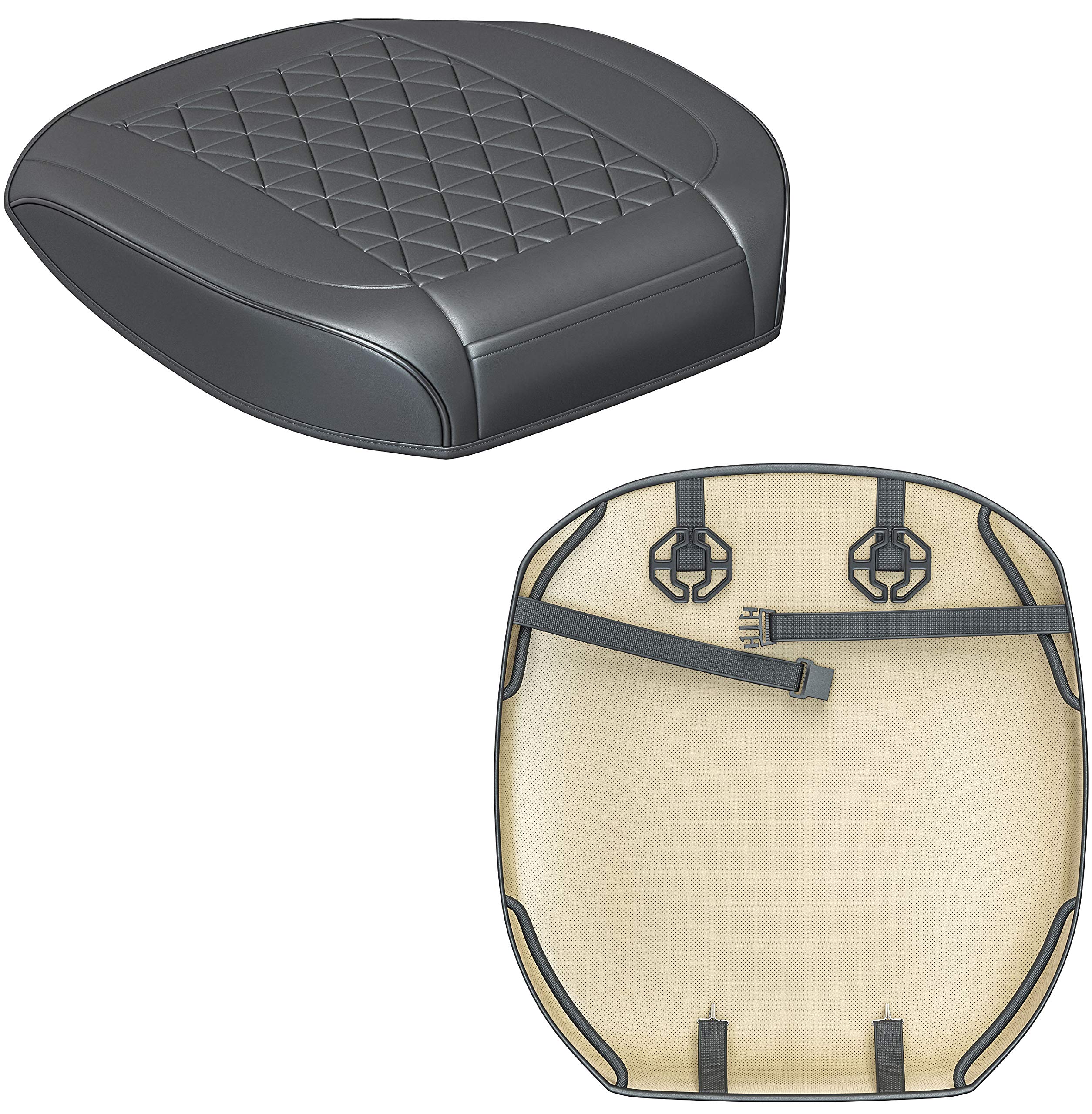 Skywin Pu Leather Seat Cover - Car Seat Covers Front Seat Only With Soft And Comfortable Cushion, Stylish Pu Leather Seat Cover