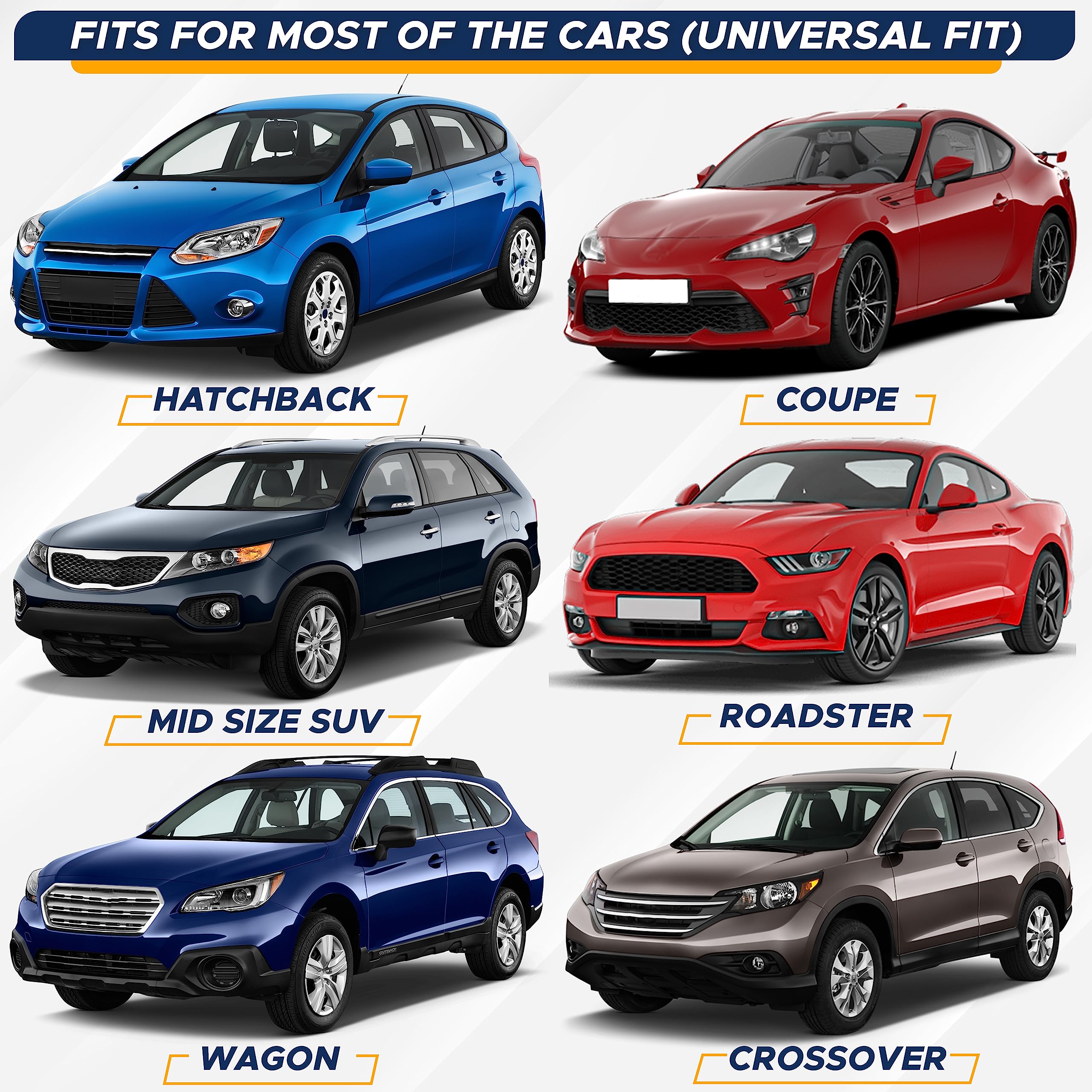 Econour Accordion American Flag Car Sun Shade Windshield | Foldable Car Shield Sun Protector Offers Complete Uv Protection | Reflective Sun Shade Car Lowers Interior Temperature | 58 X 27.5 Inches