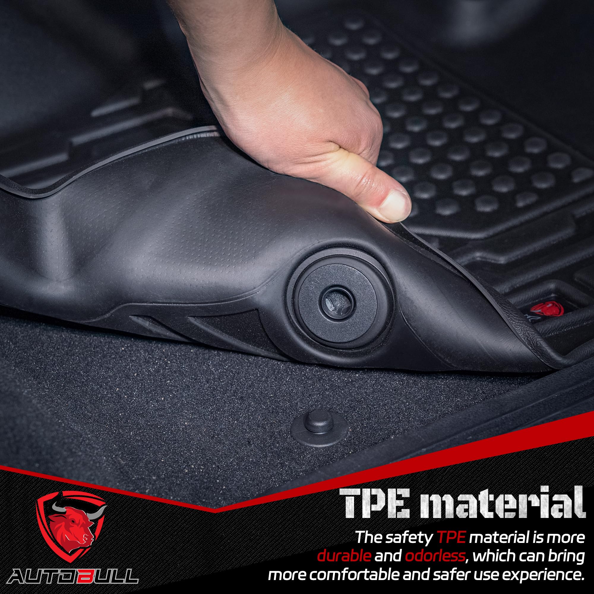 Autobull Floor Mats & Cargo Liner Compatible With 2019-2023 Jeep Cherokee (Not For Grand Cherokee) Cargo Mat, Full Set All Weath