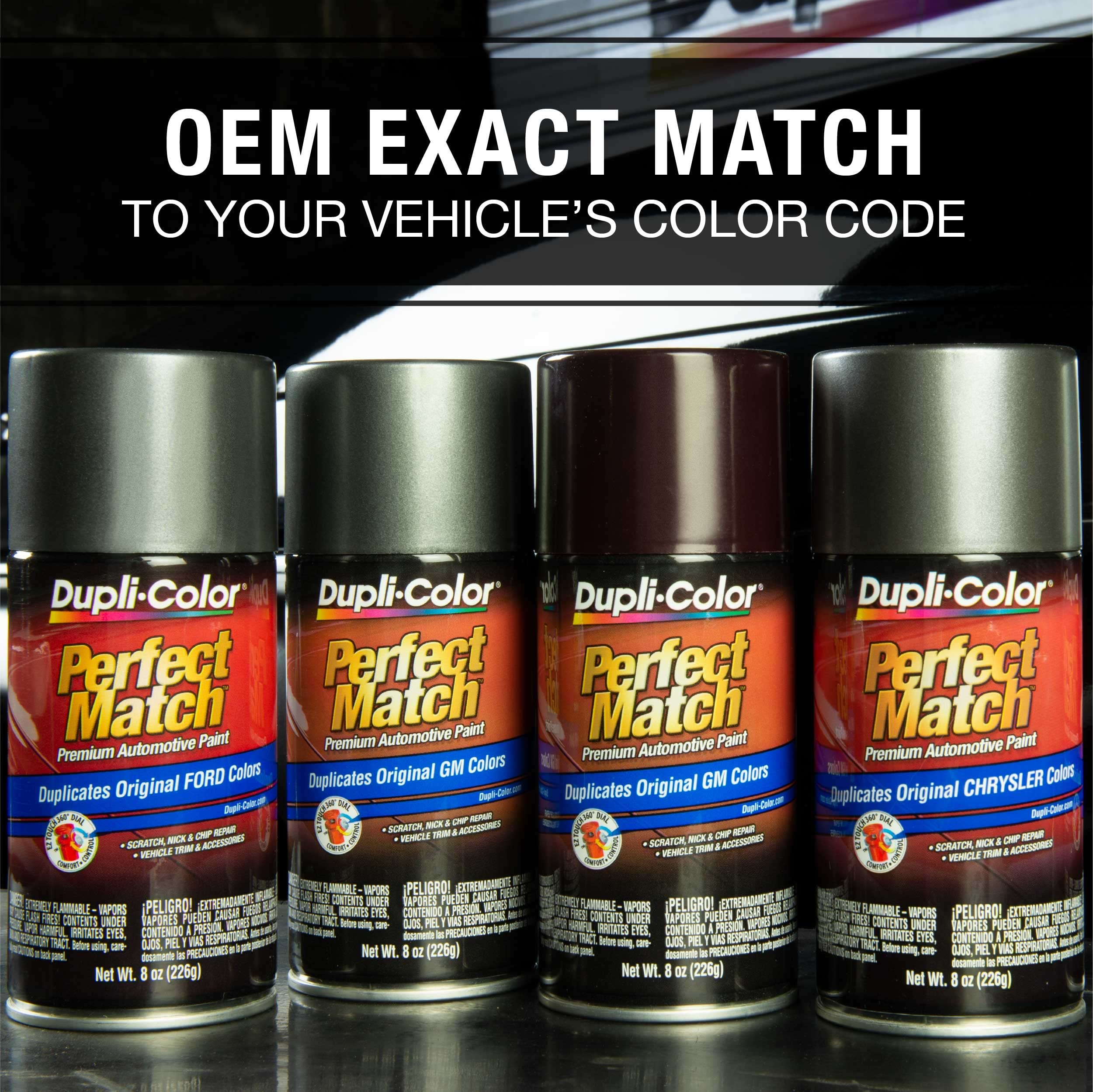 Dupli-Color EBCC04217-6 PK Perfect Match Automotive Spray Paint - Chrysler Emerald Green Pearl, PGF/QGF - 8 oz. Aerosol Can, 6-P