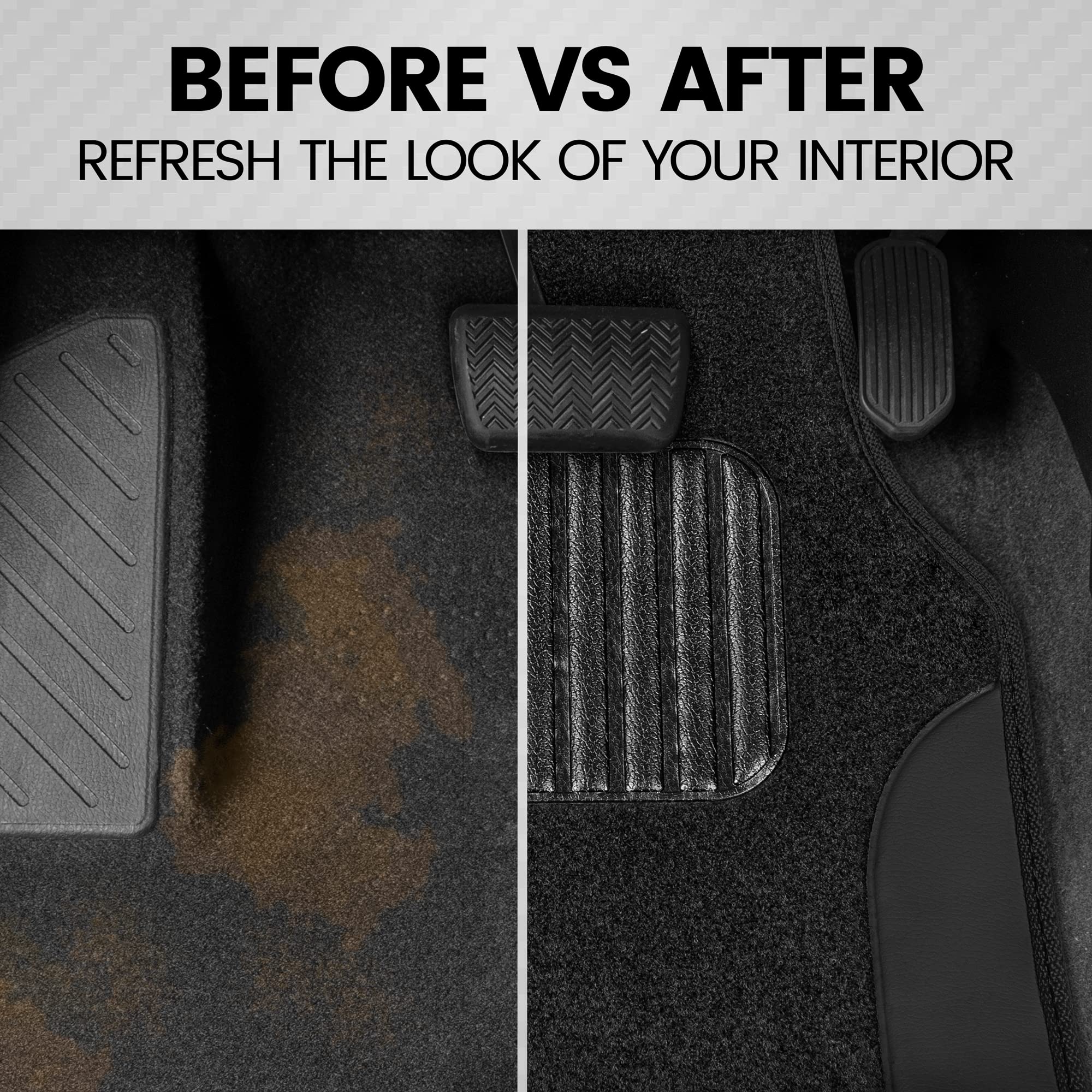 Bdk Polypro Black Car Seat Covers Full Set With Matching Carpet Floor Mats - Automotive Seat Covers For Cars Trucks Suv - Includ