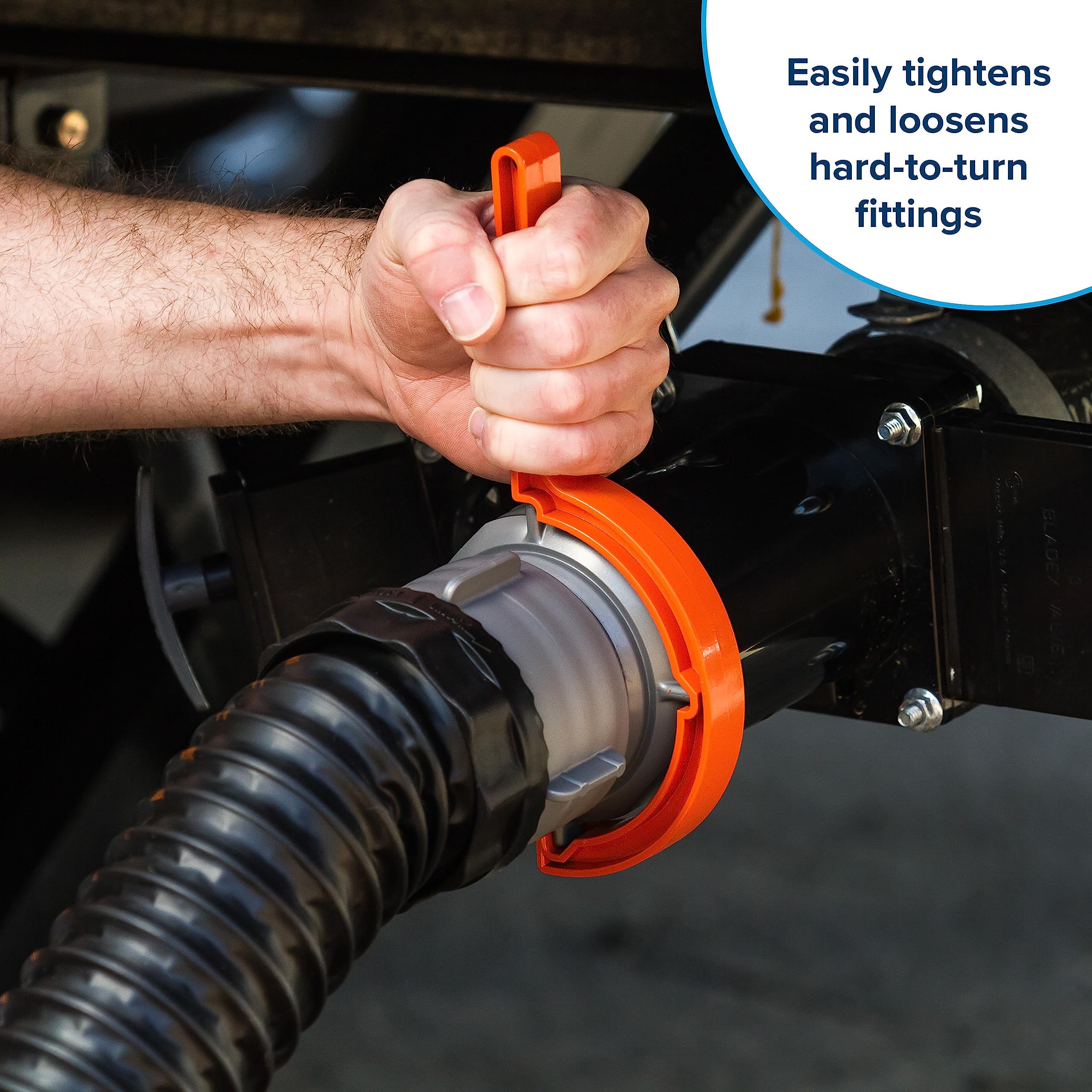 Camco Rhinoflex Rv Sewer Hose Wrenches, 2-Pack, Orange