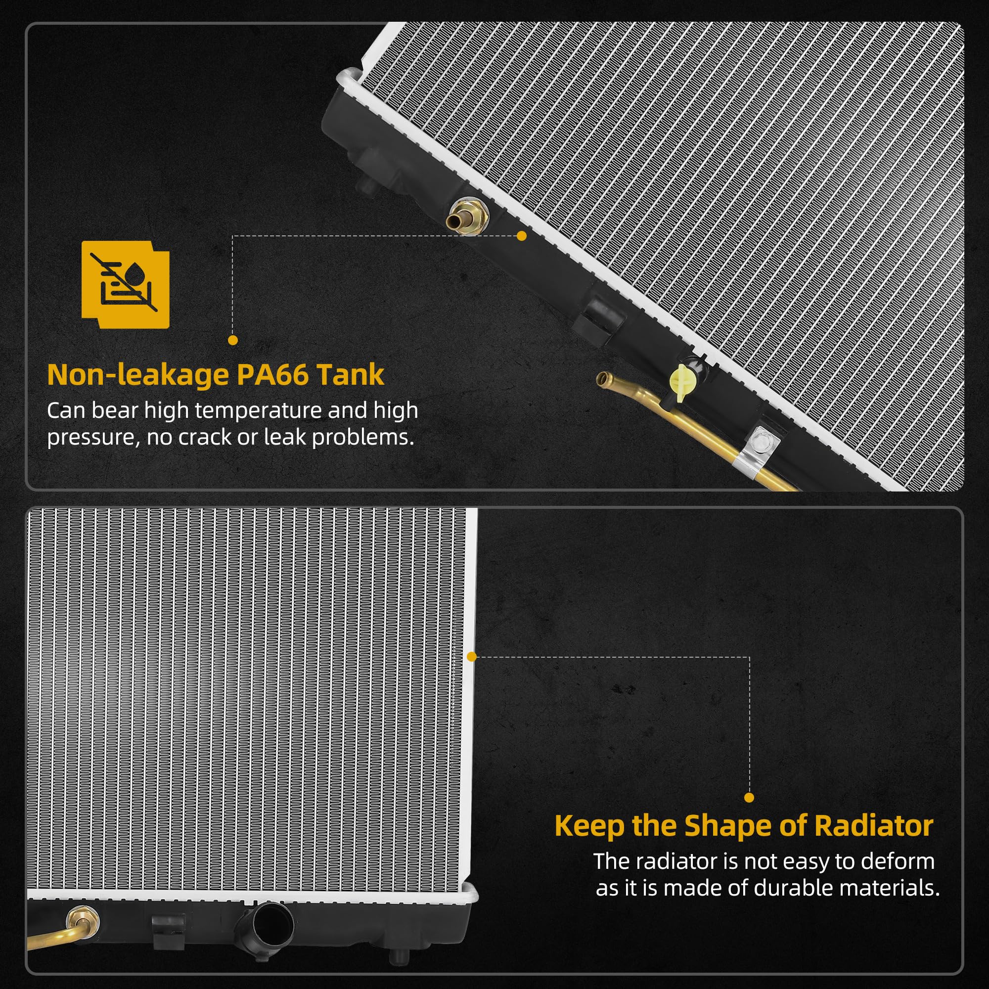 Dwvo Radiator Compatible With 2005 2006-2012 Avalon 2007 2008 2009 2010 2011 Camry 2009-2013 2014 2015 2016 Venza 3.5L V6