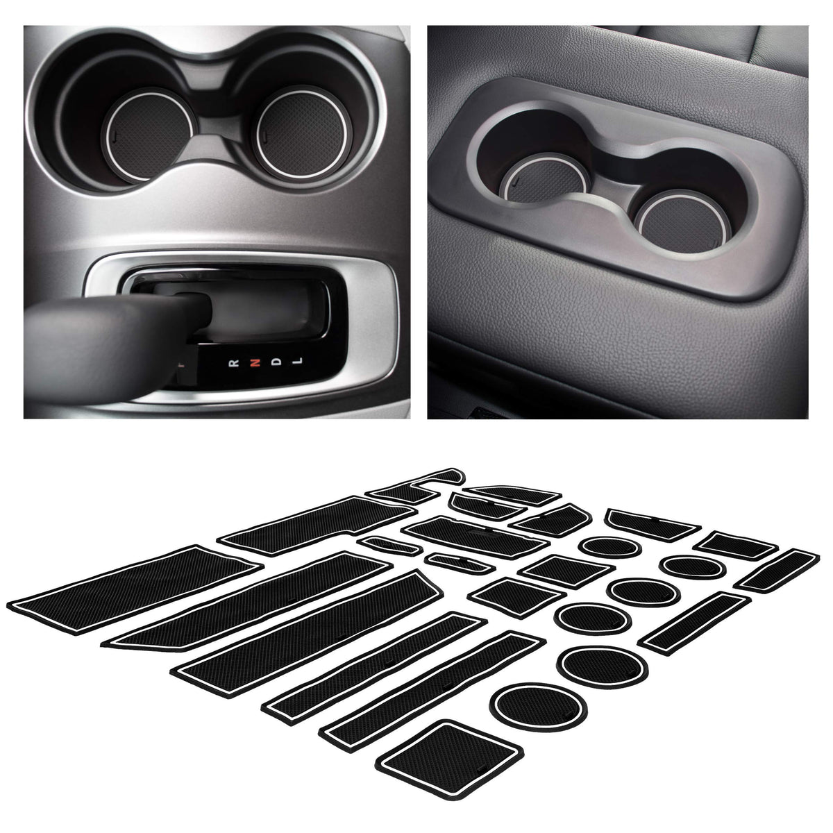 Cupholderhero Fits Honda Ridgeline Accessories 2017-2023 Premium Custom Interior Non-Slip Anti Dust Cup Holder Inserts, Center C