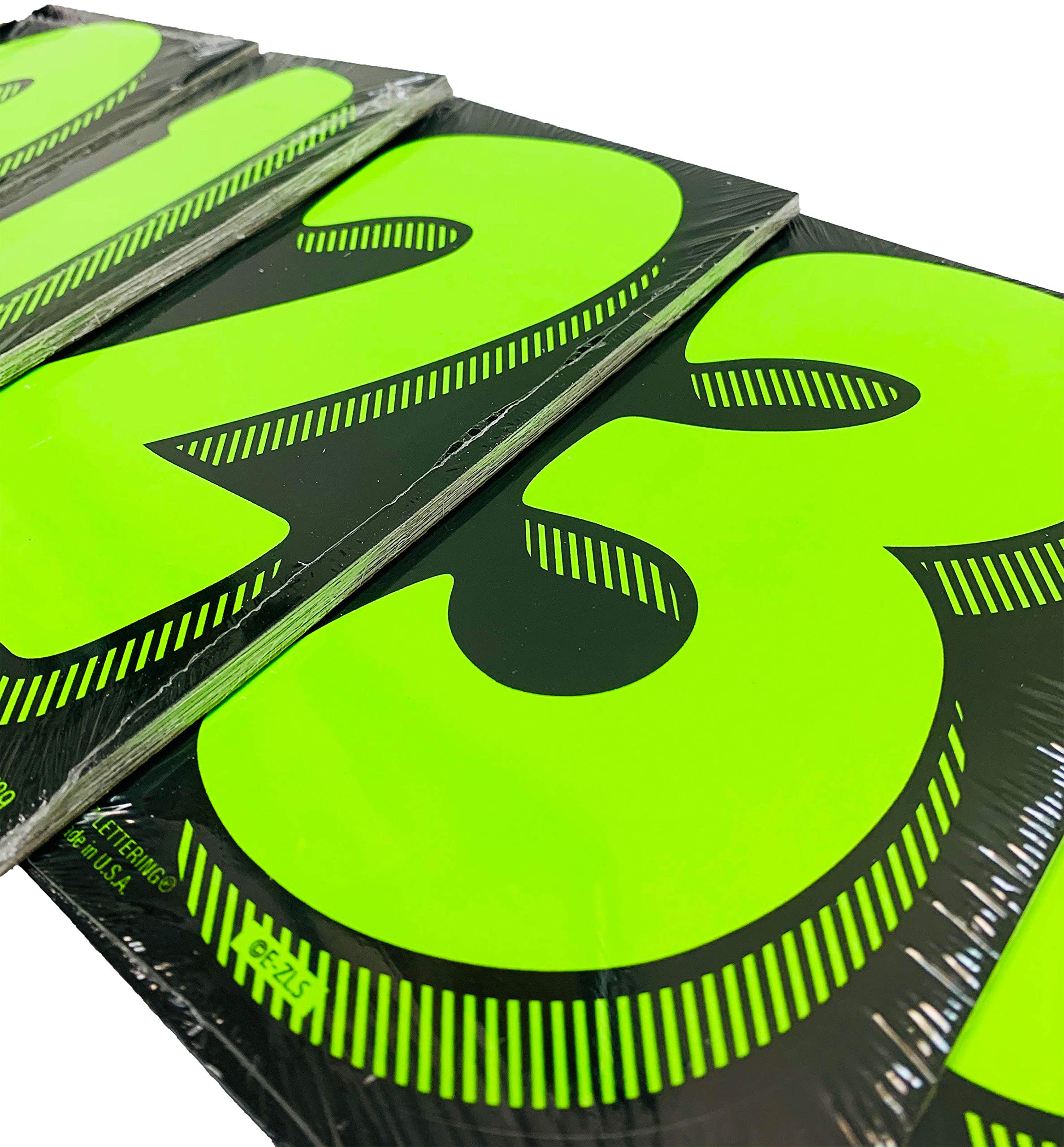 EZ Line Vinyl Decals for Cars Chartreuse Large Number Stickers Windshield Pricing Number (Number 5)