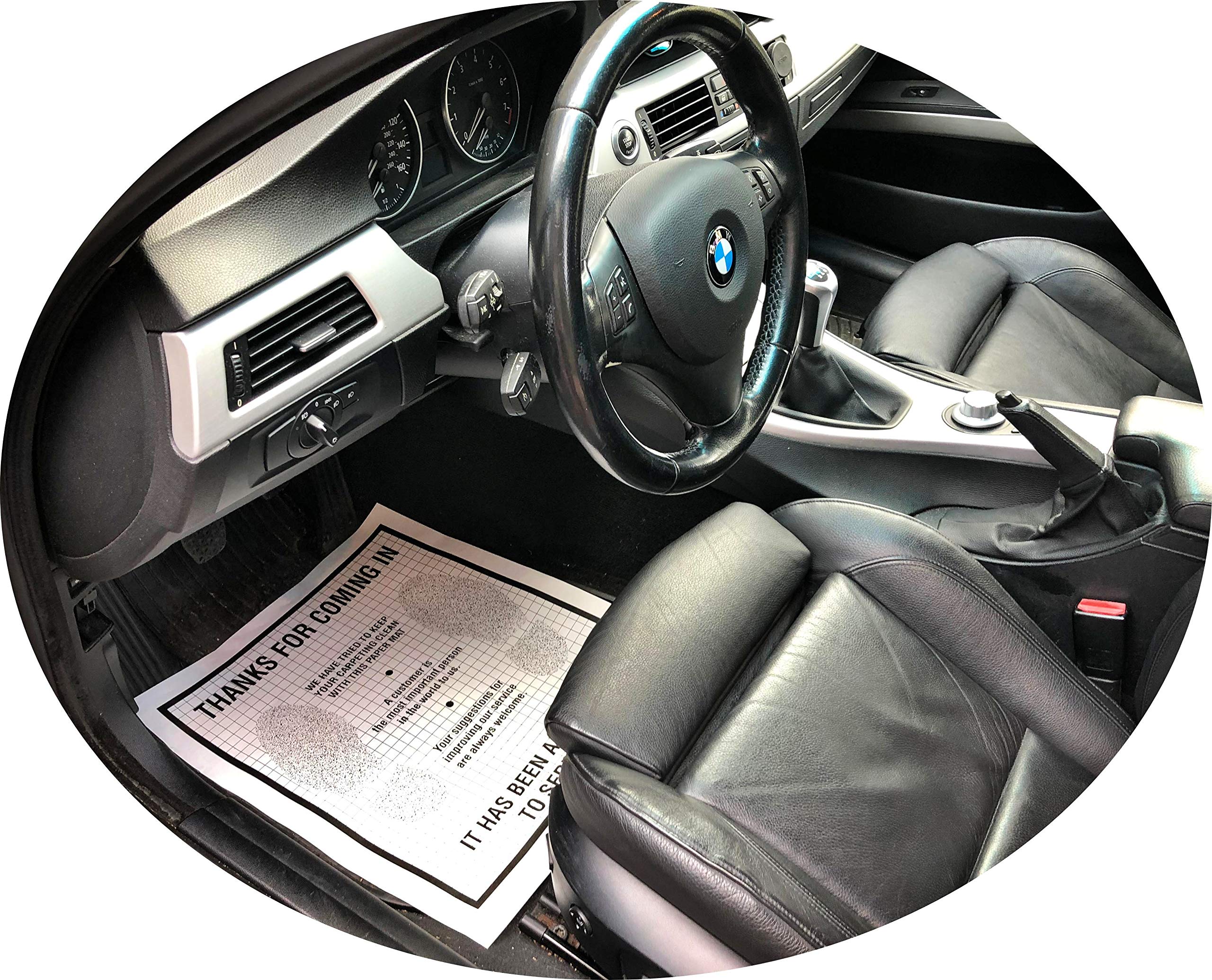 Automat Plastic Coated Disposable Paper Automotive Floor Mat (Case Of 500)