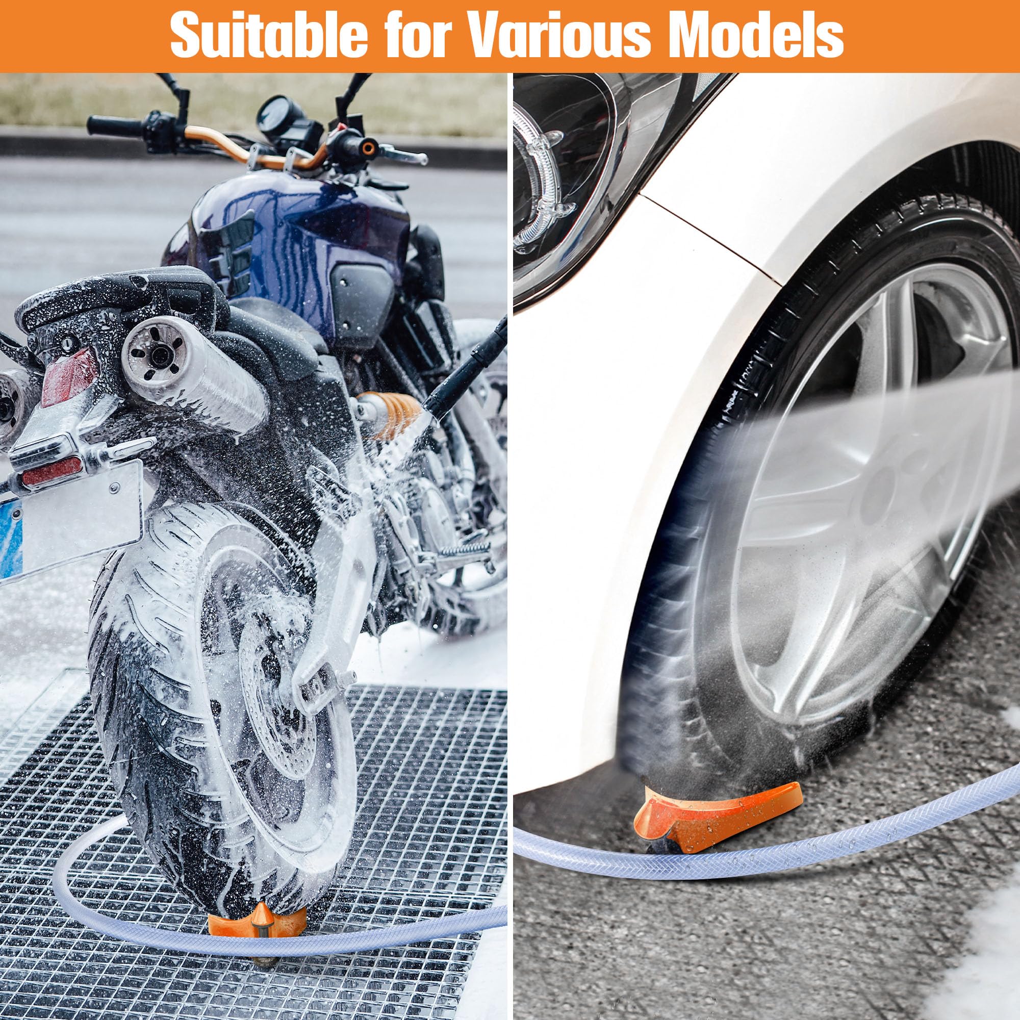 4 Pcs Car Hose Guide, Tire Hose Roller For Car Washing, Detailing Tire Hose Guide Preventing Pressure Washer Hose Stuck Under Th