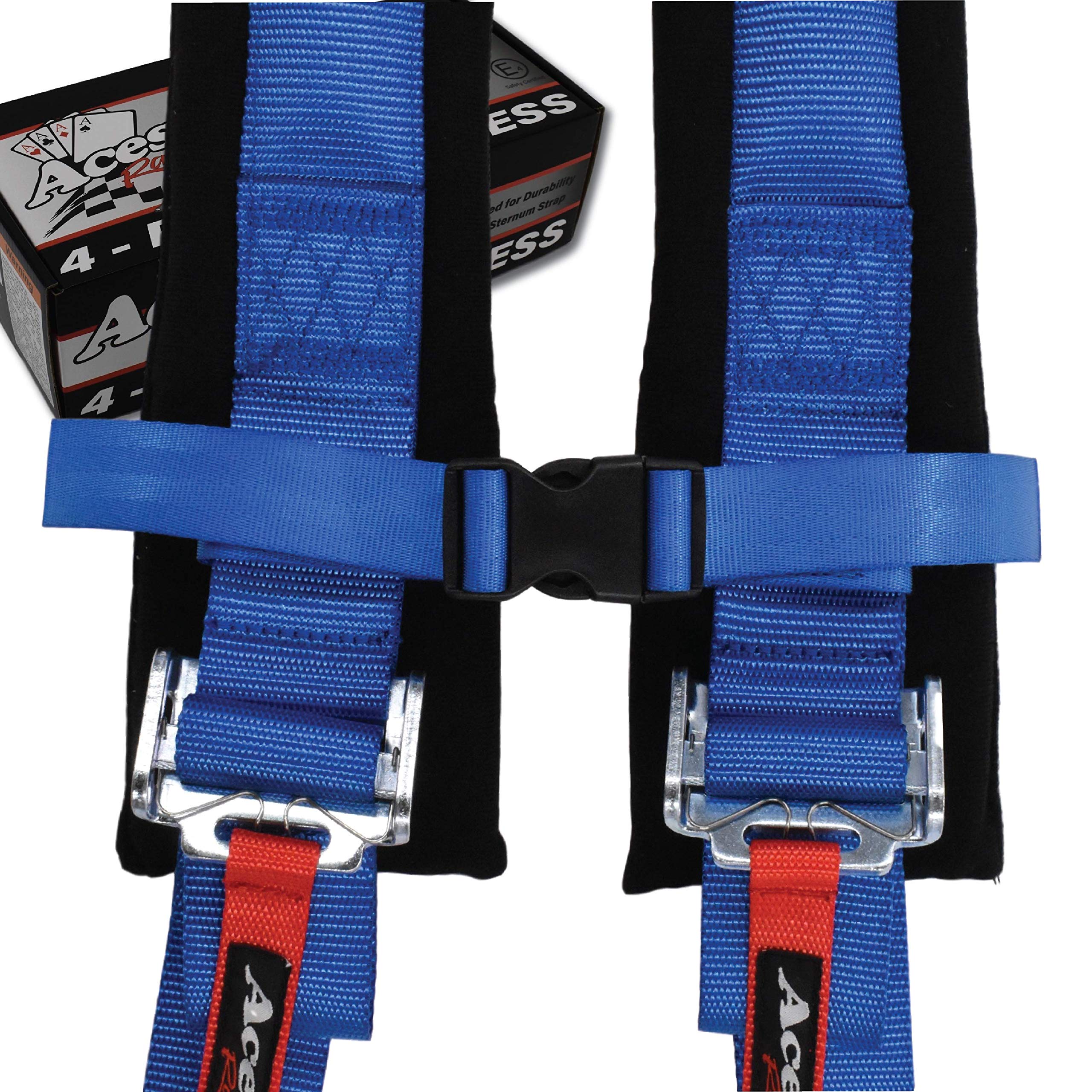 Aces Racing 5 Point Harness E4 Certified with 2 Inch Padding - Blue