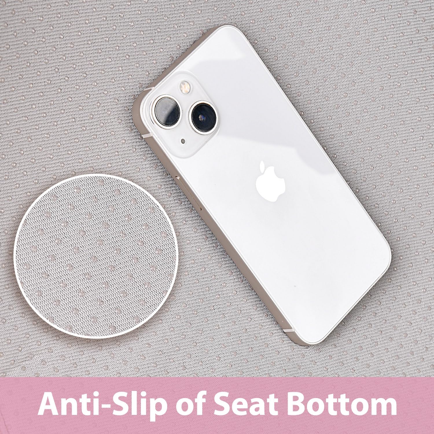 CAR PASS Pink Leather Seat Covers Full Set Universal Water Resistant 3D Foam Back Support, Luxury Comfort Automotive 5 Seat Cove