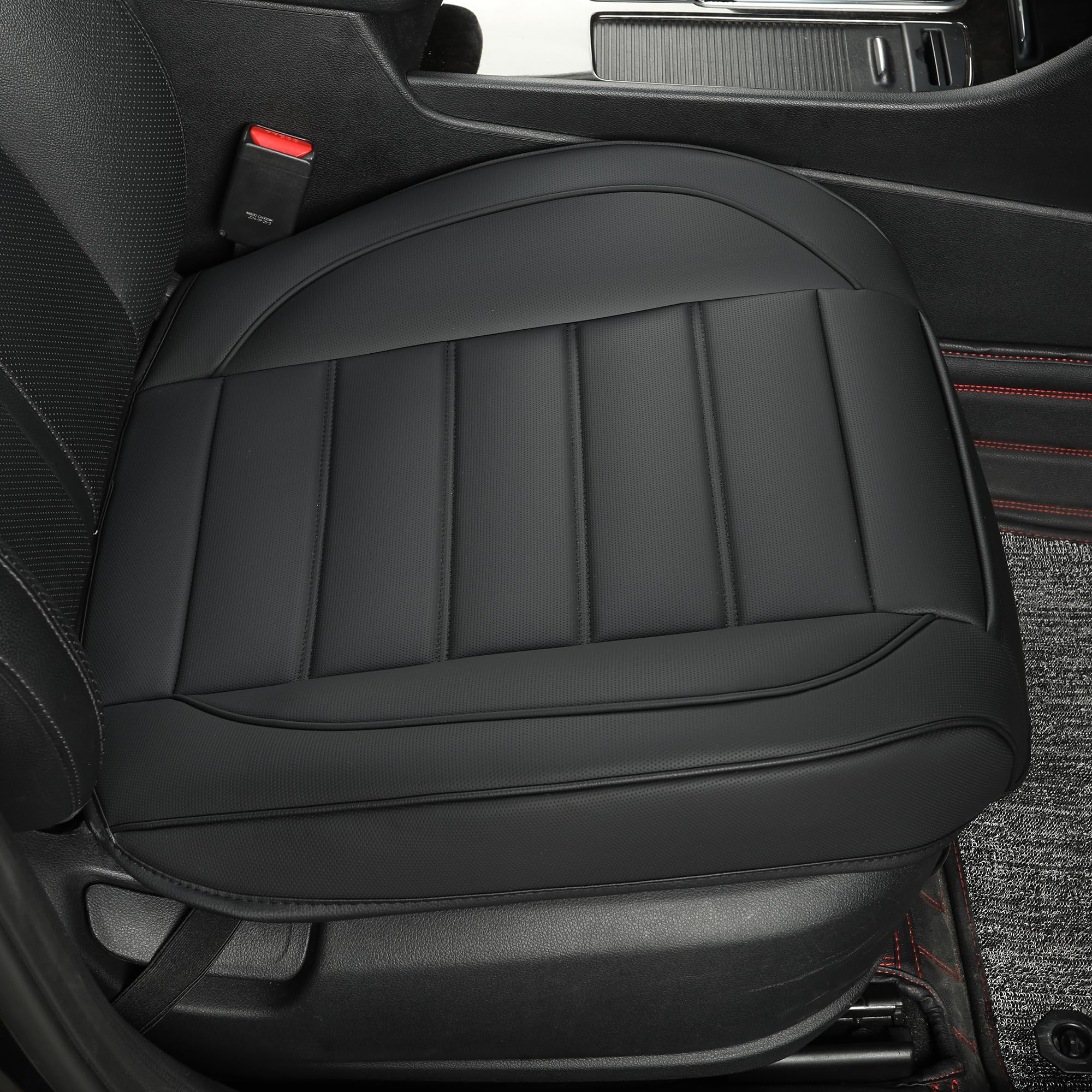 Vankerful 1 Pack Leather Front Car Seat Covers,Bottom Seat Covers for Cars,Driver Car Seat Cushion Cover,Luxury Seat Protectors,